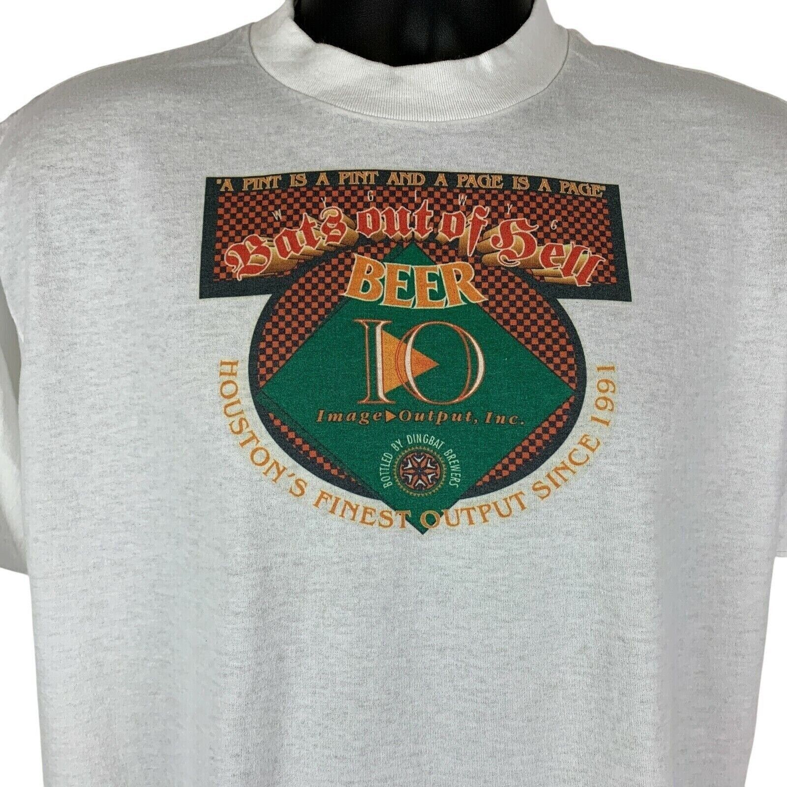 Vintage Vintage 90s WYGIWYG Bats Out of Hell Beer T Shirt L Large Size US L / EU 52-54 / 3 - 1 Thumbnail