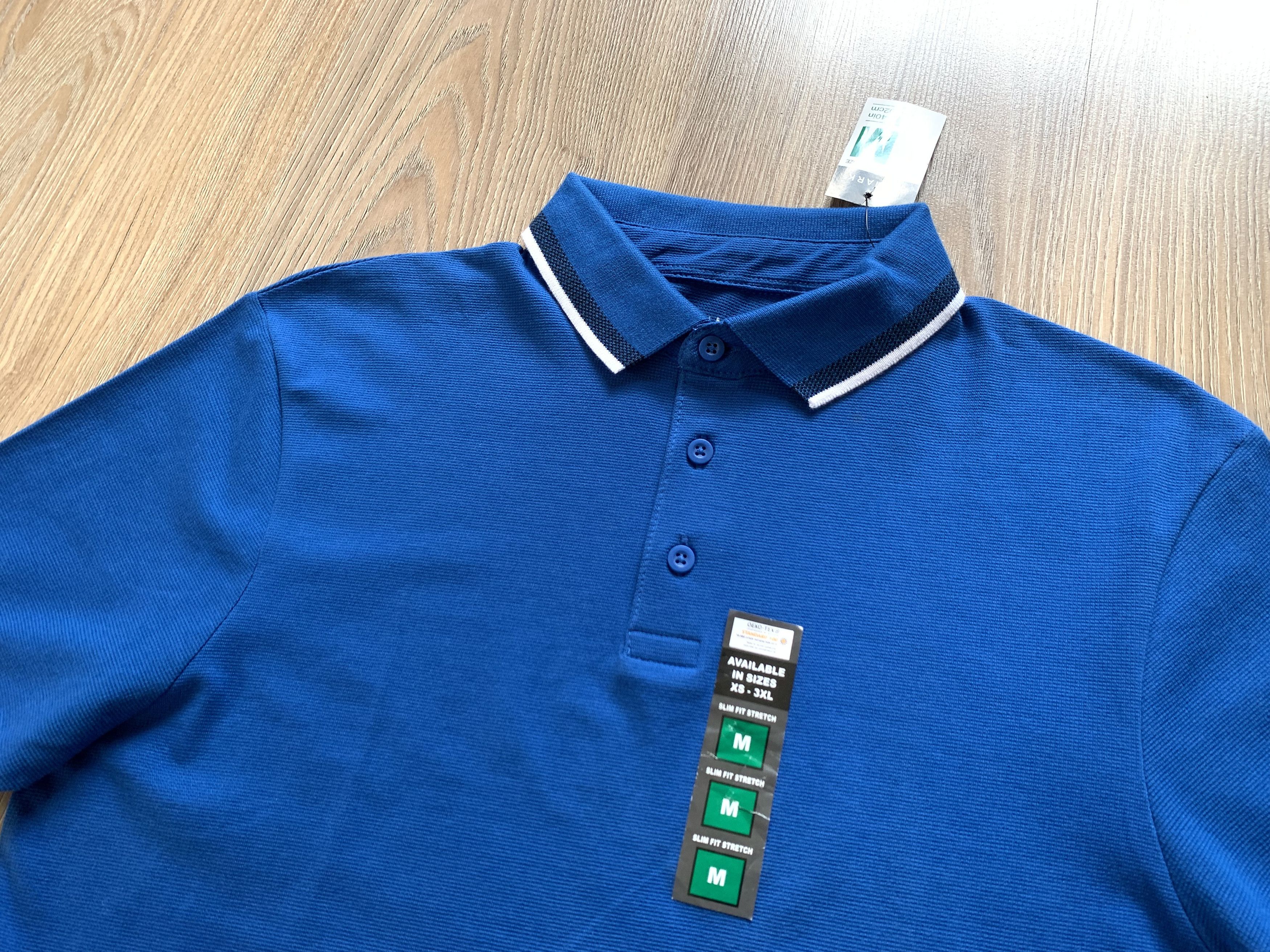 Primark Primark Basic Blue Cotton Polo T Shirt Size US M / EU 48-50 / 2 - 4 Thumbnail