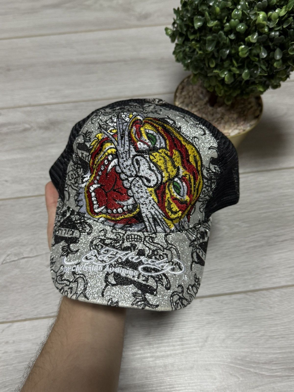 Ed Hardy Ed Hardy vintage tiger 🐯 trucker mesh cap hat eb0 Size ONE SIZE - 1 Thumbnail