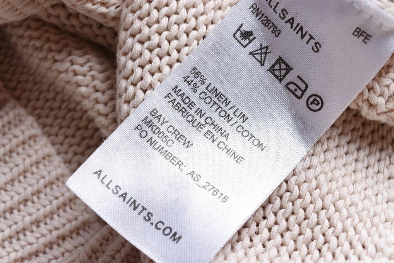 Allsaints AllSaints Bay Crew Knit Linen Blend Beige Jumper Sweater Size US S / EU 44-46 / 1 - 4 Thumbnail
