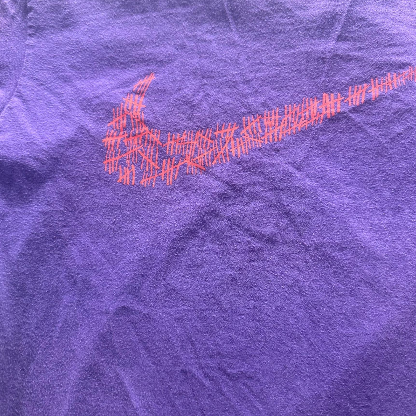 Nike VINTAGEN Nike Shirt Mens Medium Purple Swoosh Logo Graphic Tee Tagless Athletic Size US M / EU 48-50 / 2 - 2 Thumbnail