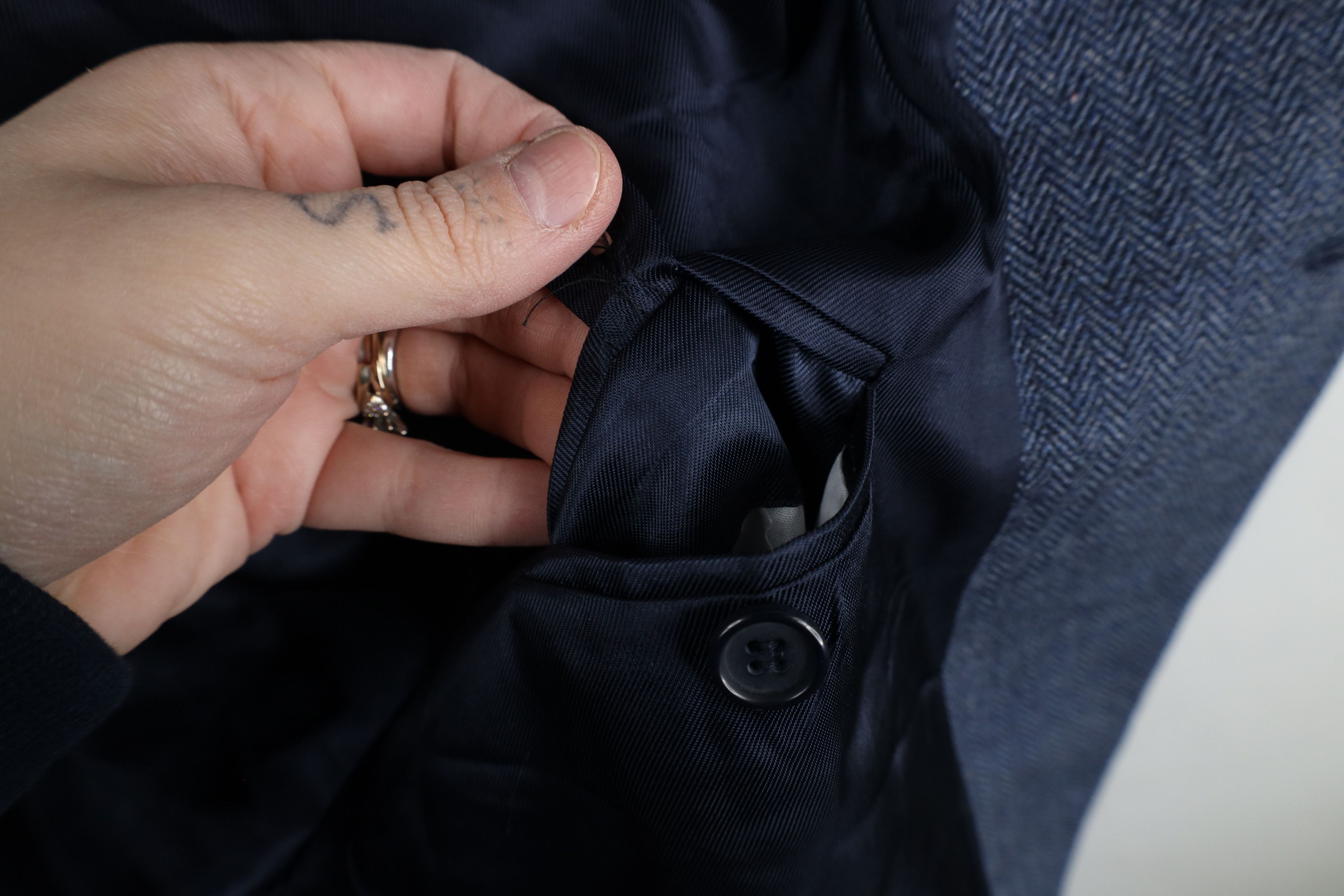 Vintage Vintage 90s Streetwear Herringbone Blazer Suit Coat Jacket Size US XL / EU 56 / 4 - 14 Thumbnail