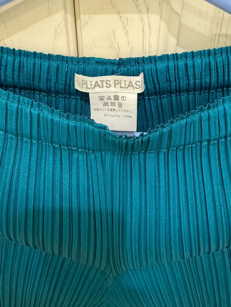Issey Miyake issey miyake size:4 Blue-green pleated pants Size 42" / US 20 - 3 Thumbnail