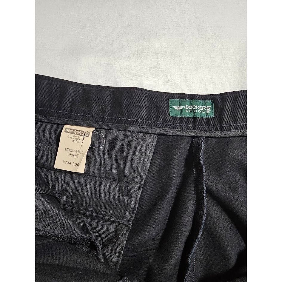 Dockers Dockers Recode Mens Black Pleated Chinos Straight Leg Size US 34 / EU 50 - 8 Thumbnail