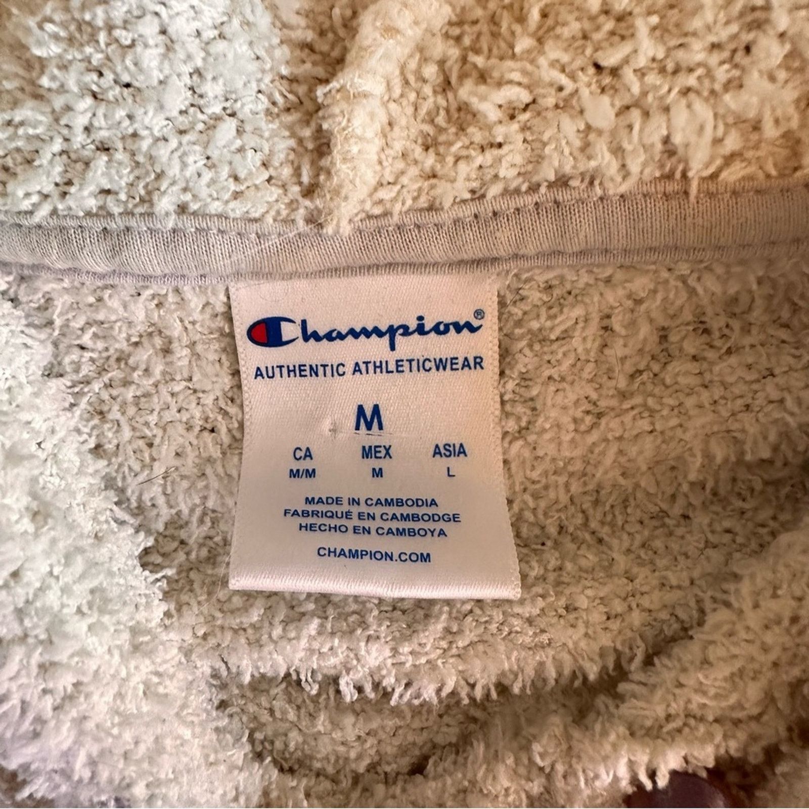 Champion Champion Cropped Marshmallow Hoodie – White/Cream – Size M Size M / US 6-8 / IT 42-44 - 7 Thumbnail