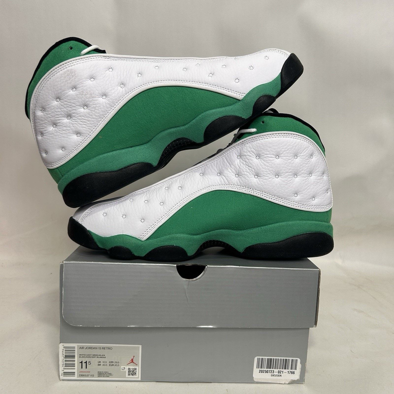 Nike Nike Air Jordan 13 Retro OG “White Lucky Green” Size US 11.5 / EU 44-45 - 3 Thumbnail