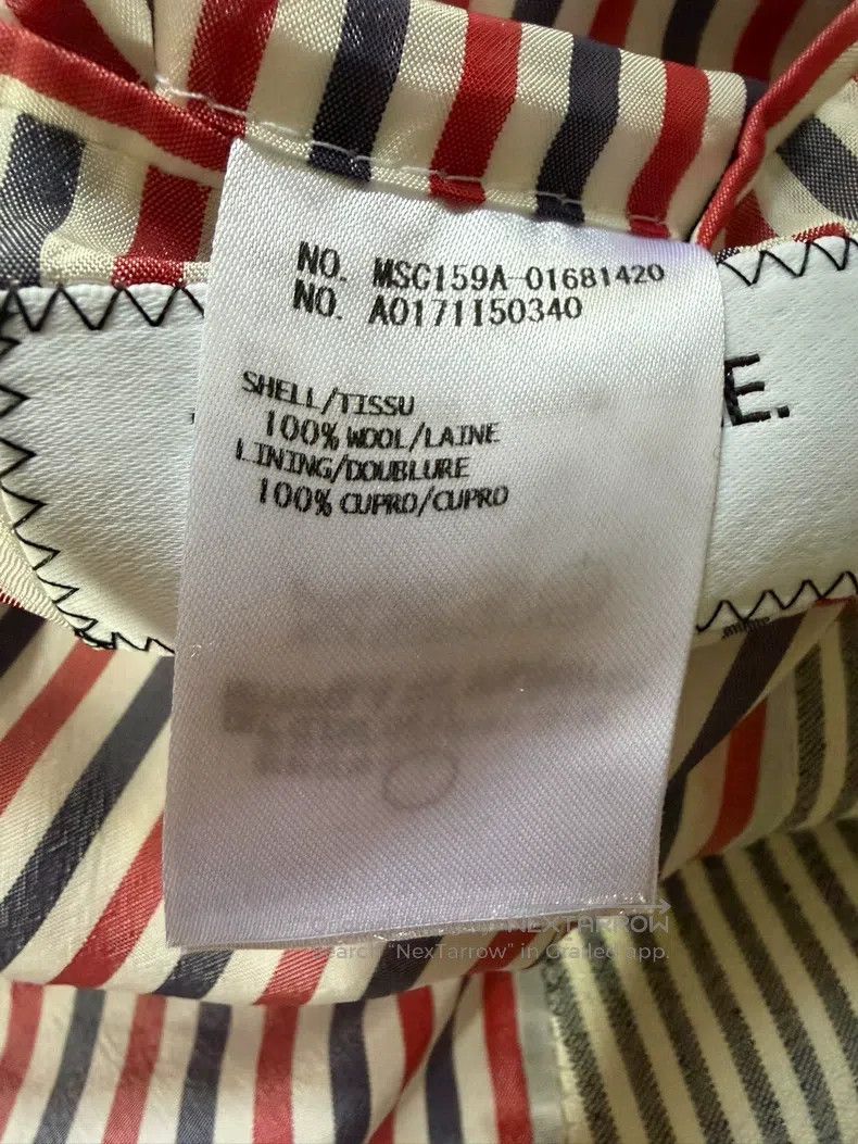 Thom Browne Thom Browne size 0 Gold Button Pure Wool Light Gray Bubble Size 40S - 6 Thumbnail