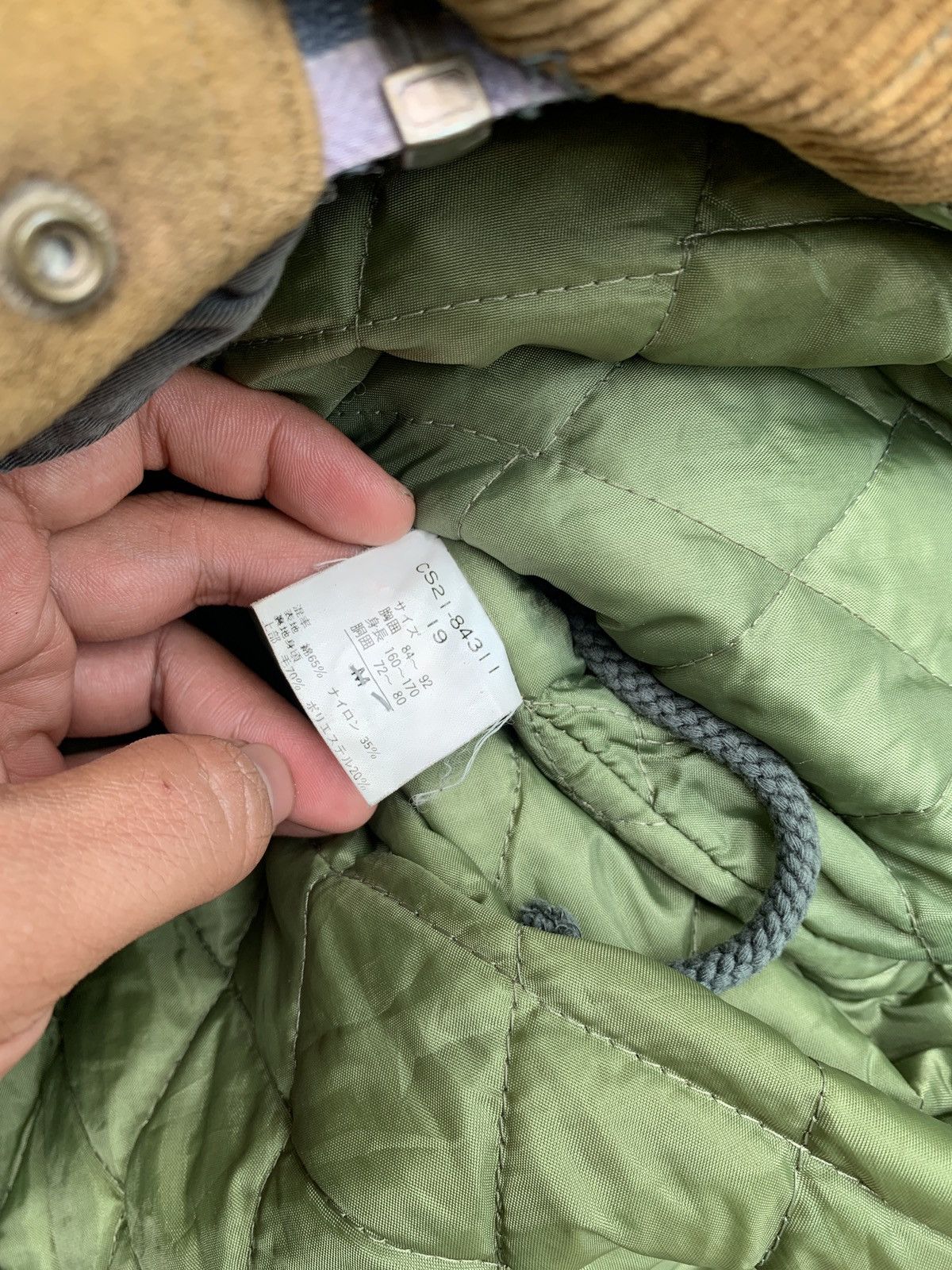 Japanese Brand × Vintage 1990s Poulbot Green Quilted Winter Motorcycles Parka Jacket Size US L / EU 52-54 / 3 - 9 Thumbnail