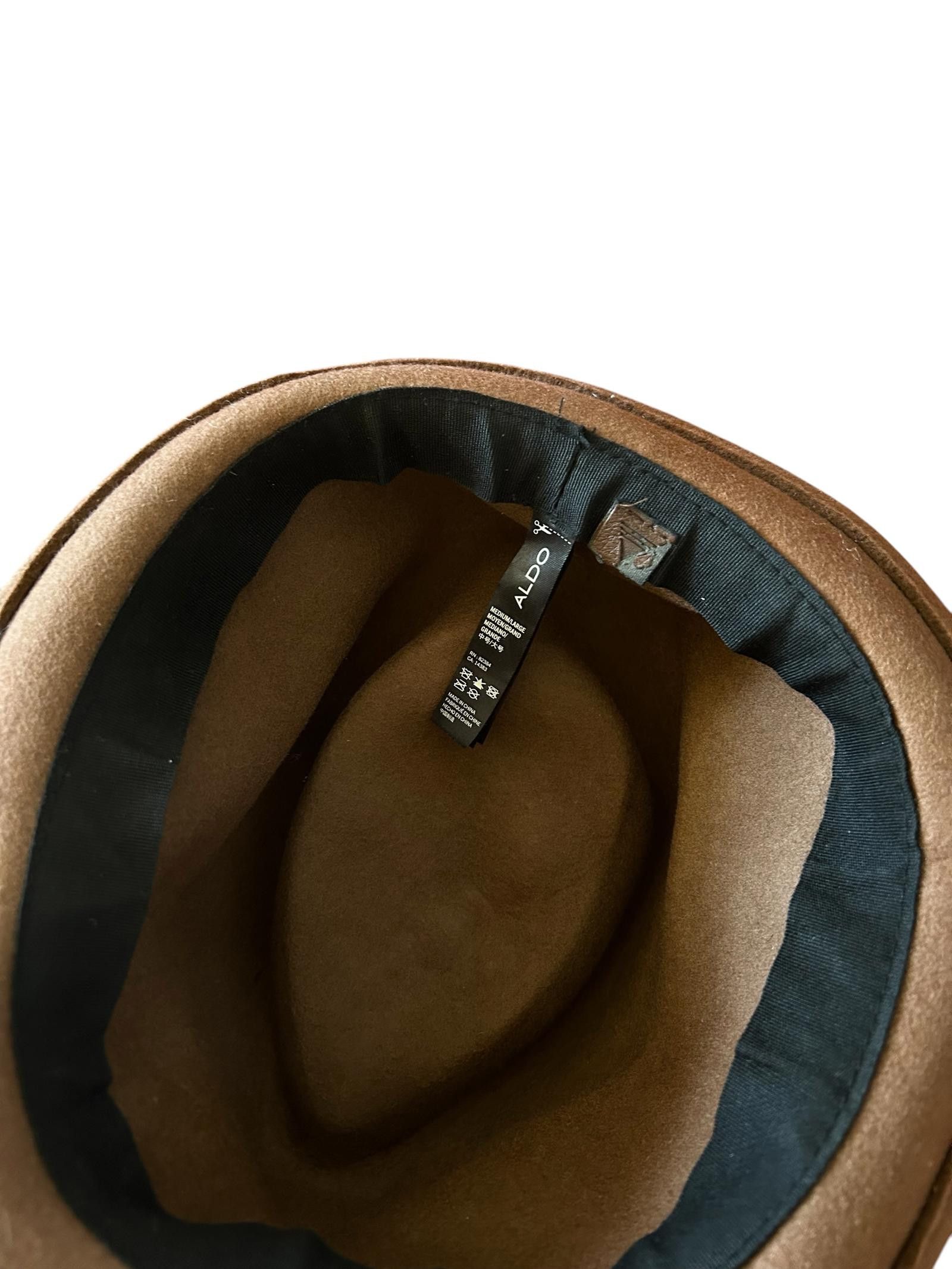 Aldo Aldo Brown Fedora Hat with Black Band Size ONE SIZE - 3 Thumbnail