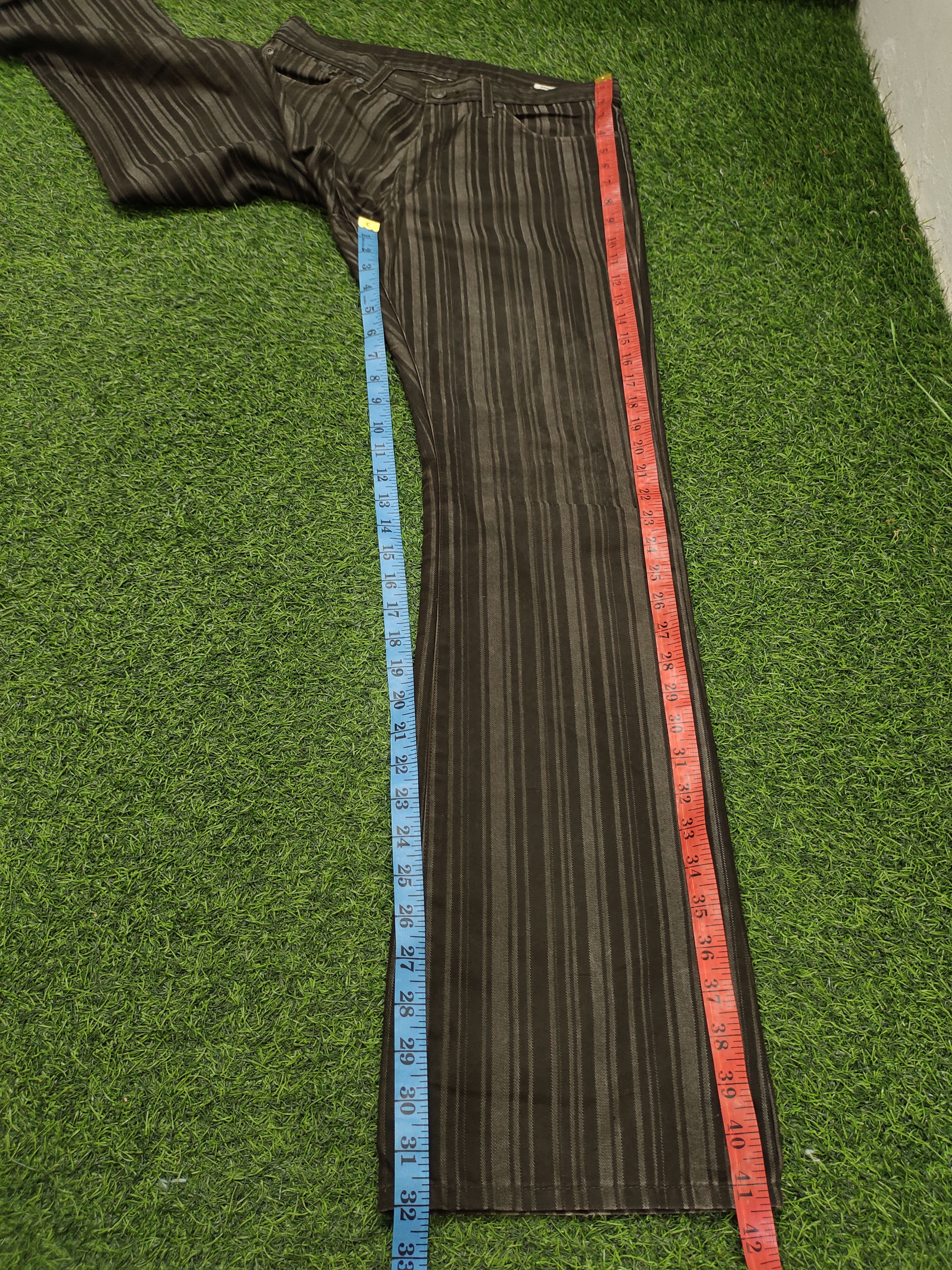 semanticdesign Flare Pants Semantic Design Japan Striped Denim Bootcut Lgb Size US 30 / EU 46 - 16 Thumbnail