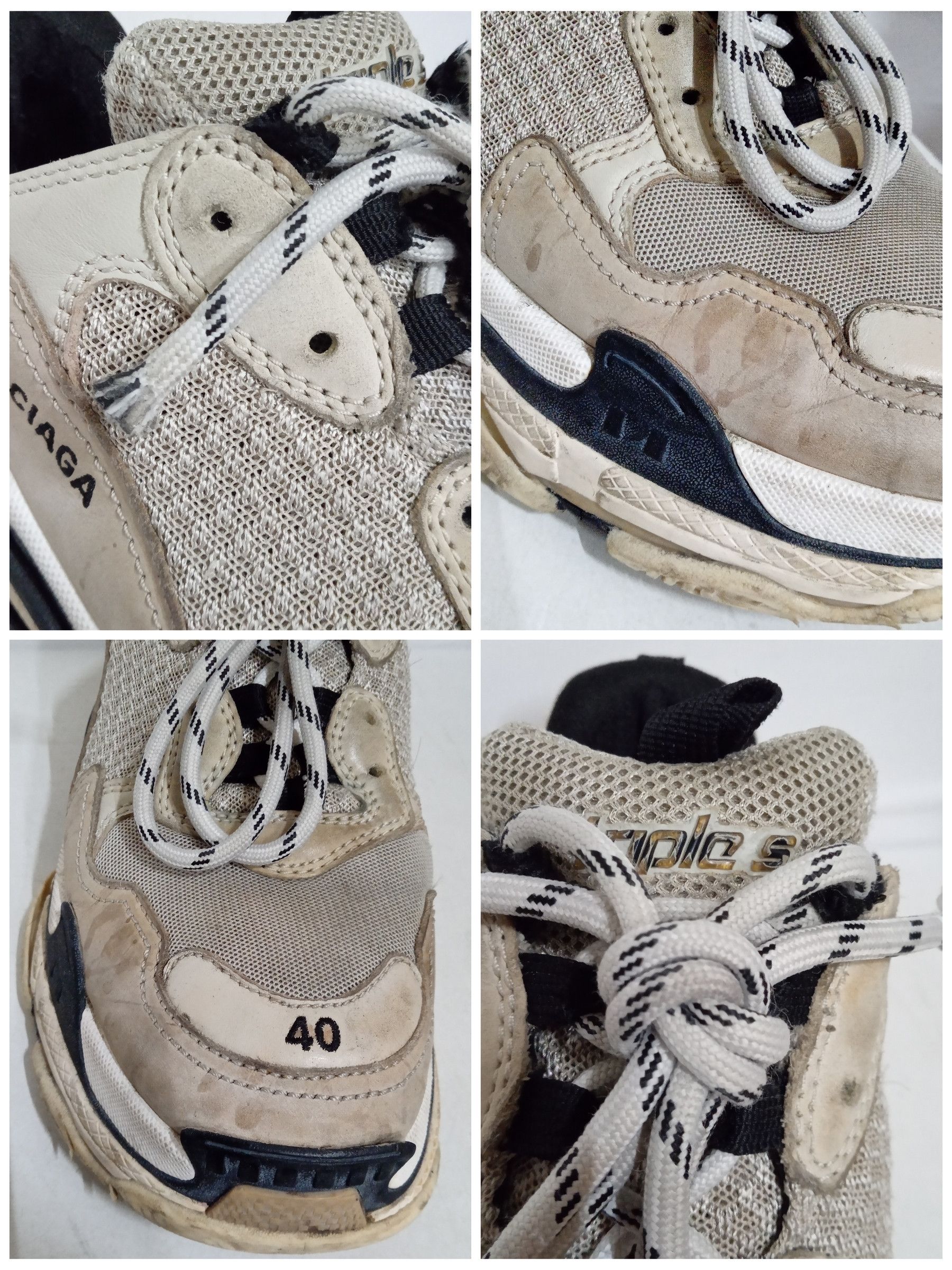 Balenciaga BALENCIAGA TRIPLE S Low Top Sneakers Beige US 7 Size US 7 / EU 40 - 10 Thumbnail
