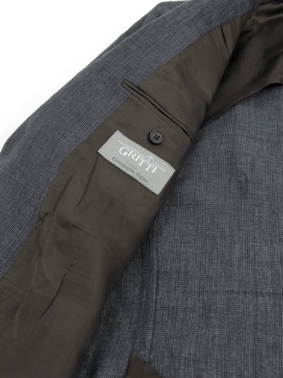 Ermenegildo Zegna GRITTI BY ERMENEGILDO ZEGNA Linen checkered jacket Size 50R - 2 Thumbnail