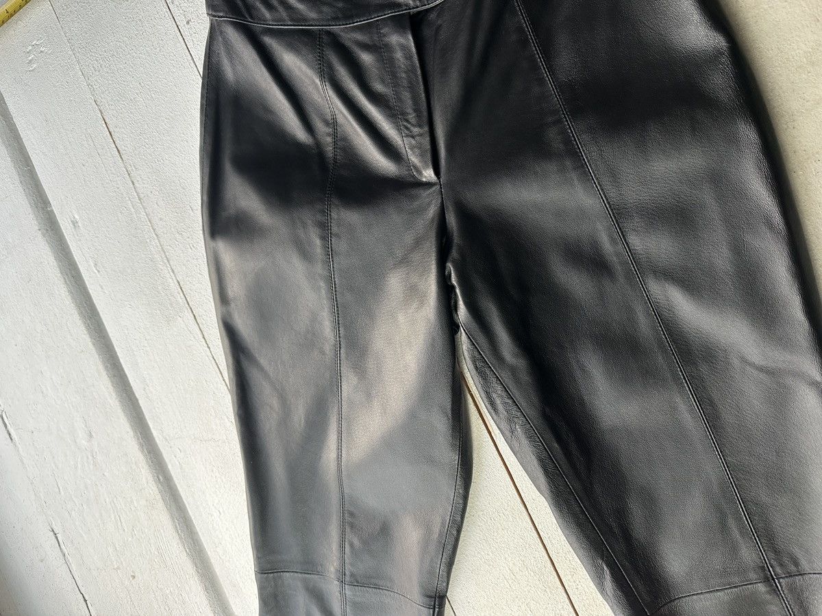 Leather 🚨Vintage leather pants motorcycles Black LUXURY Y2K Size 27" / US 4 / IT 40 - 3 Thumbnail