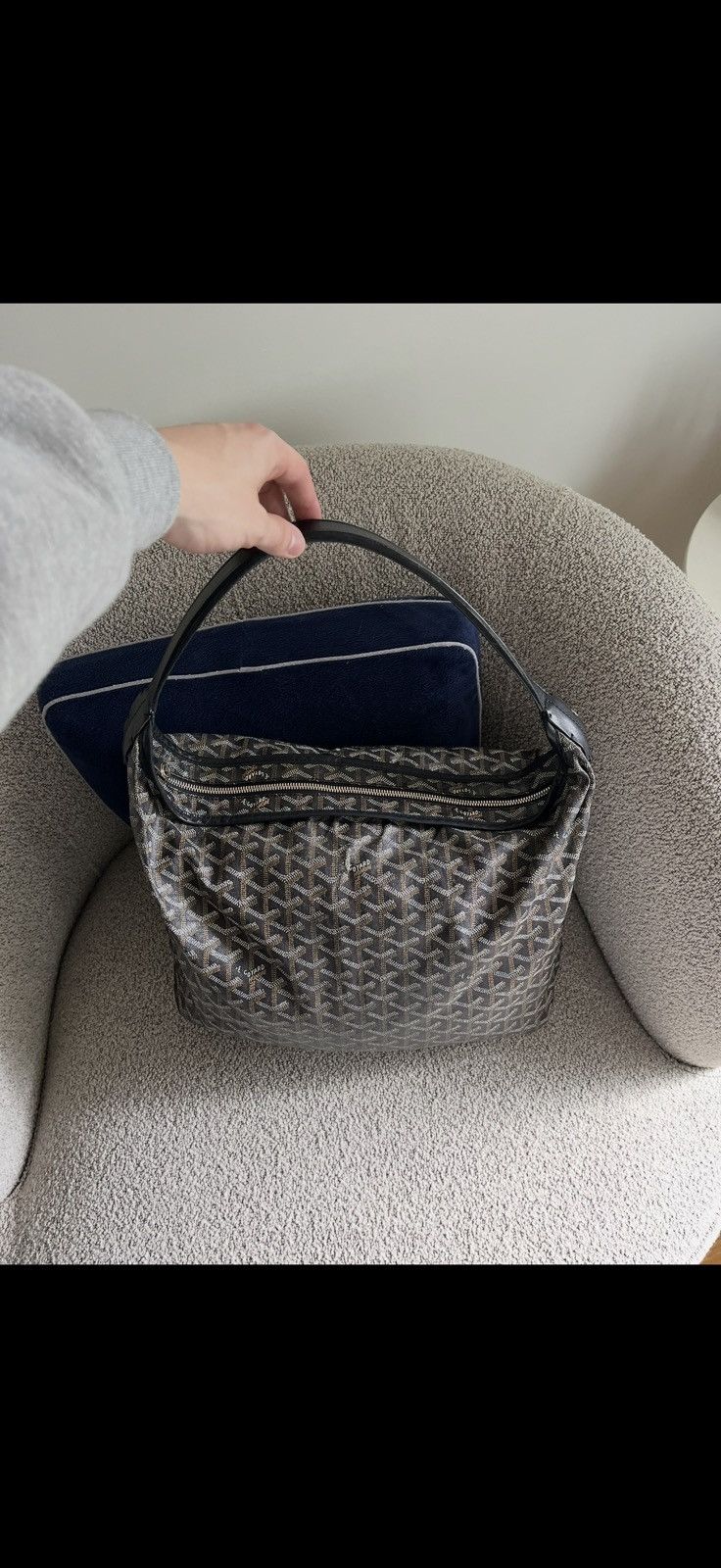 Goyard Goyard Hobo Fidji Zip Closure Bag (Black) Size ONE SIZE - 2 Thumbnail