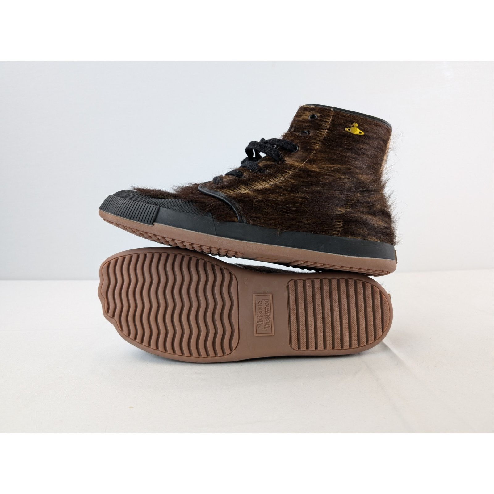 Vivienne Westwood o1rshd1 Animal Gym High Top Sneakers in Brown Size US 10 / EU 43 - 14 Thumbnail