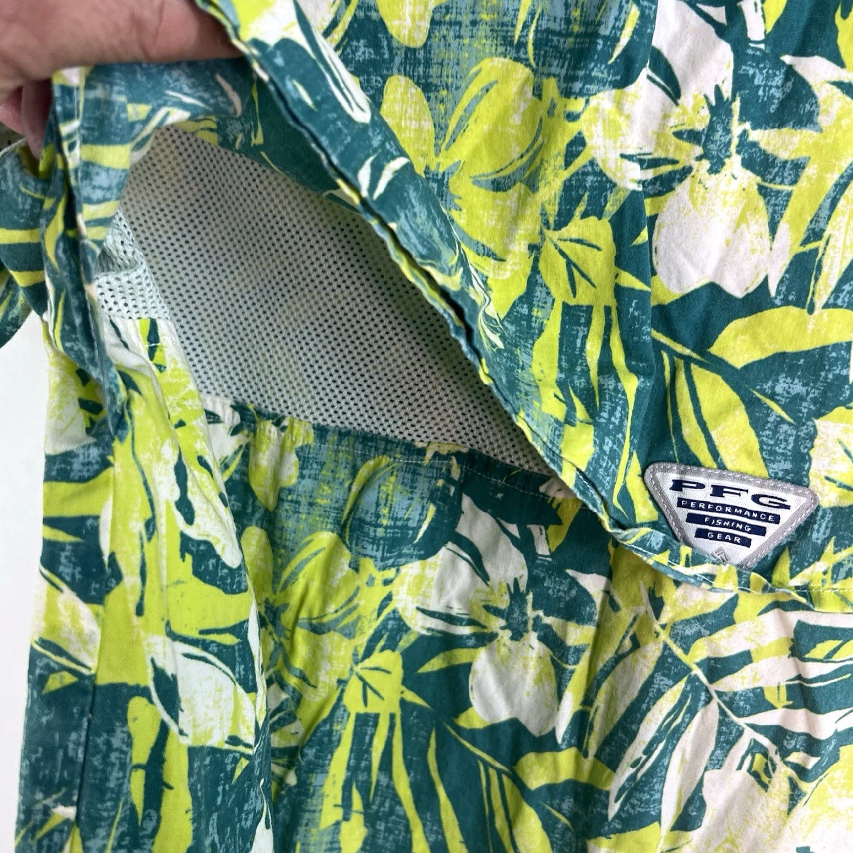 Vintage Columbia PFG Floral Button-Up Shirt Mens L Green Yellow Short Sleeve Shirt Size US L / EU 52-54 / 3 - 7 Thumbnail