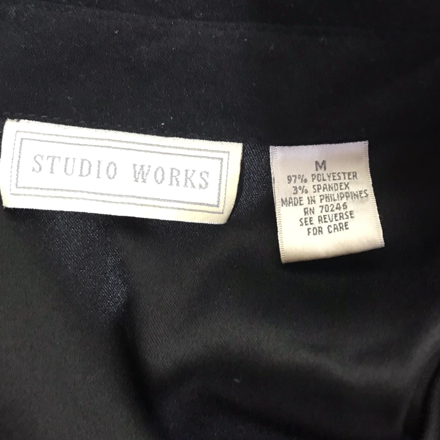 Vintage VINTAGE Studio Works Black Velvet Button-Up Shirt Womens Size M Casual Dressy Winter Size M / US 6-8 / IT 42-44 - 3 Thumbnail