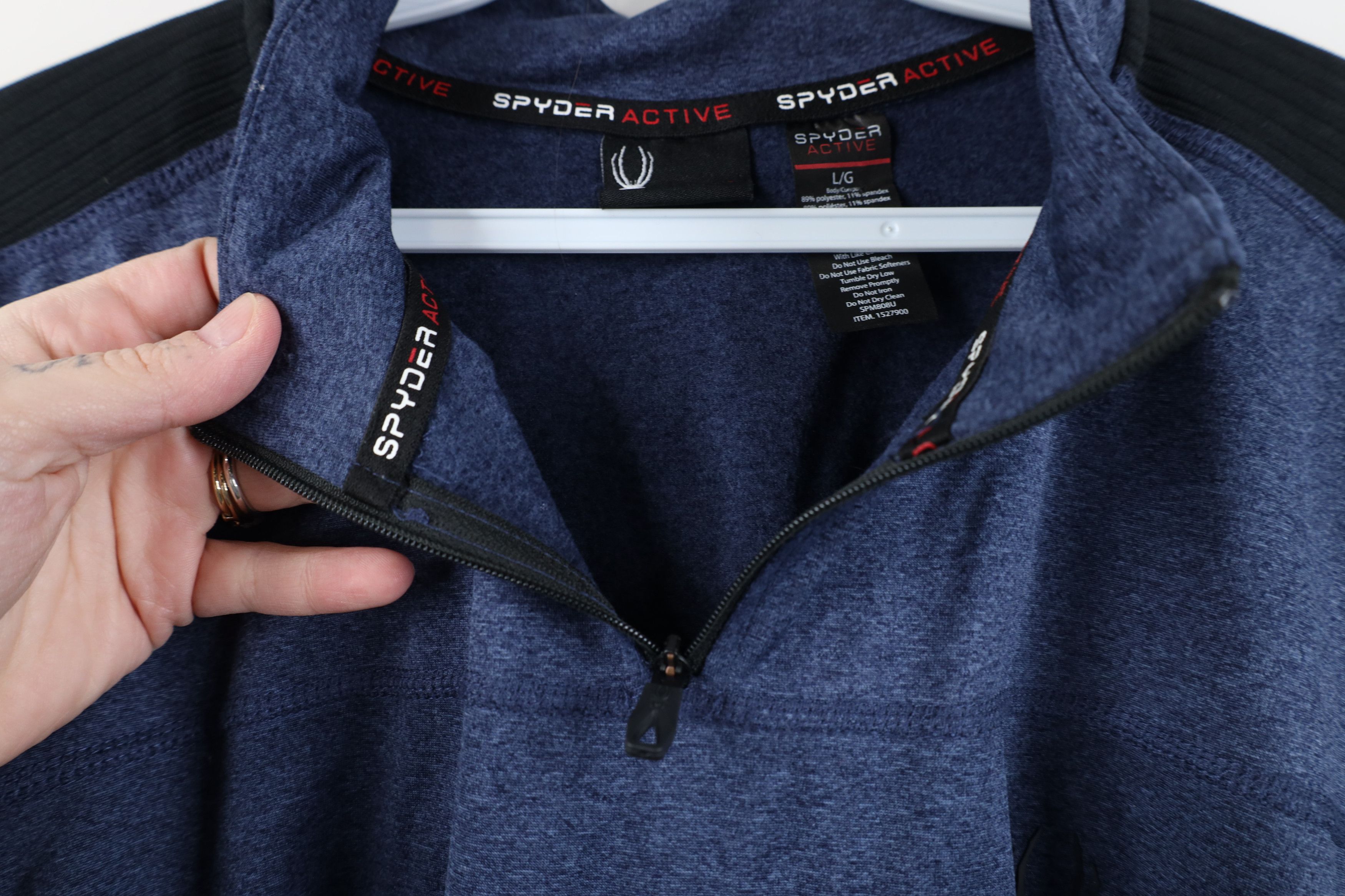Spyder Spyder Knit 1/4 Half Zip Pullover Jacket Top Heather Blue Size US L / EU 52-54 / 3 - 8 Thumbnail
