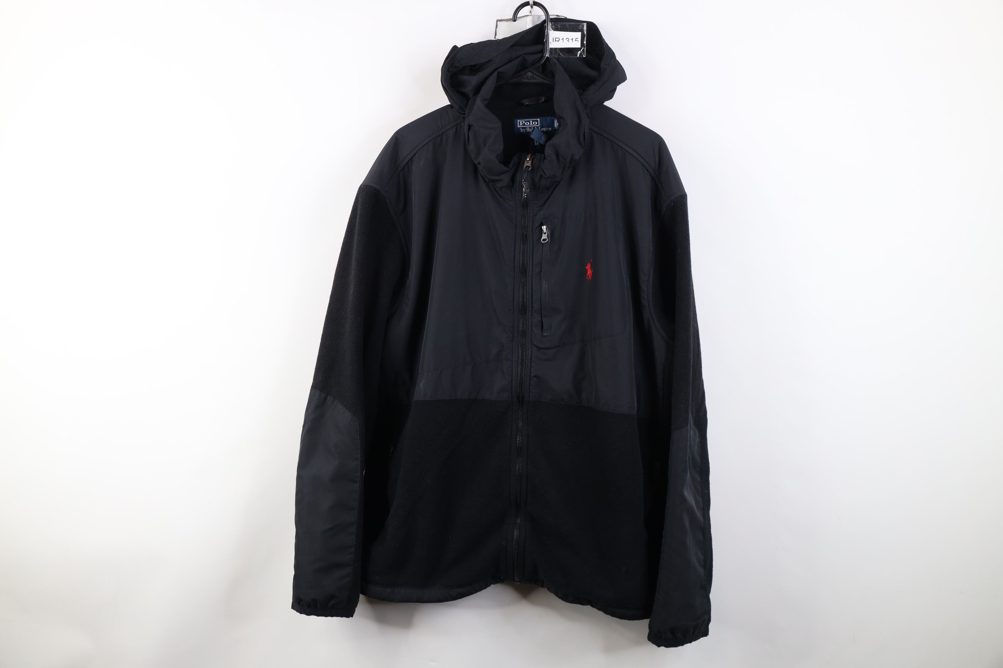 Ralph Lauren Vintage 90s Ralph Lauren Polartec Fleece Hooded Jacket Black Size US XXL / EU 58 / 5 - 1 Thumbnail