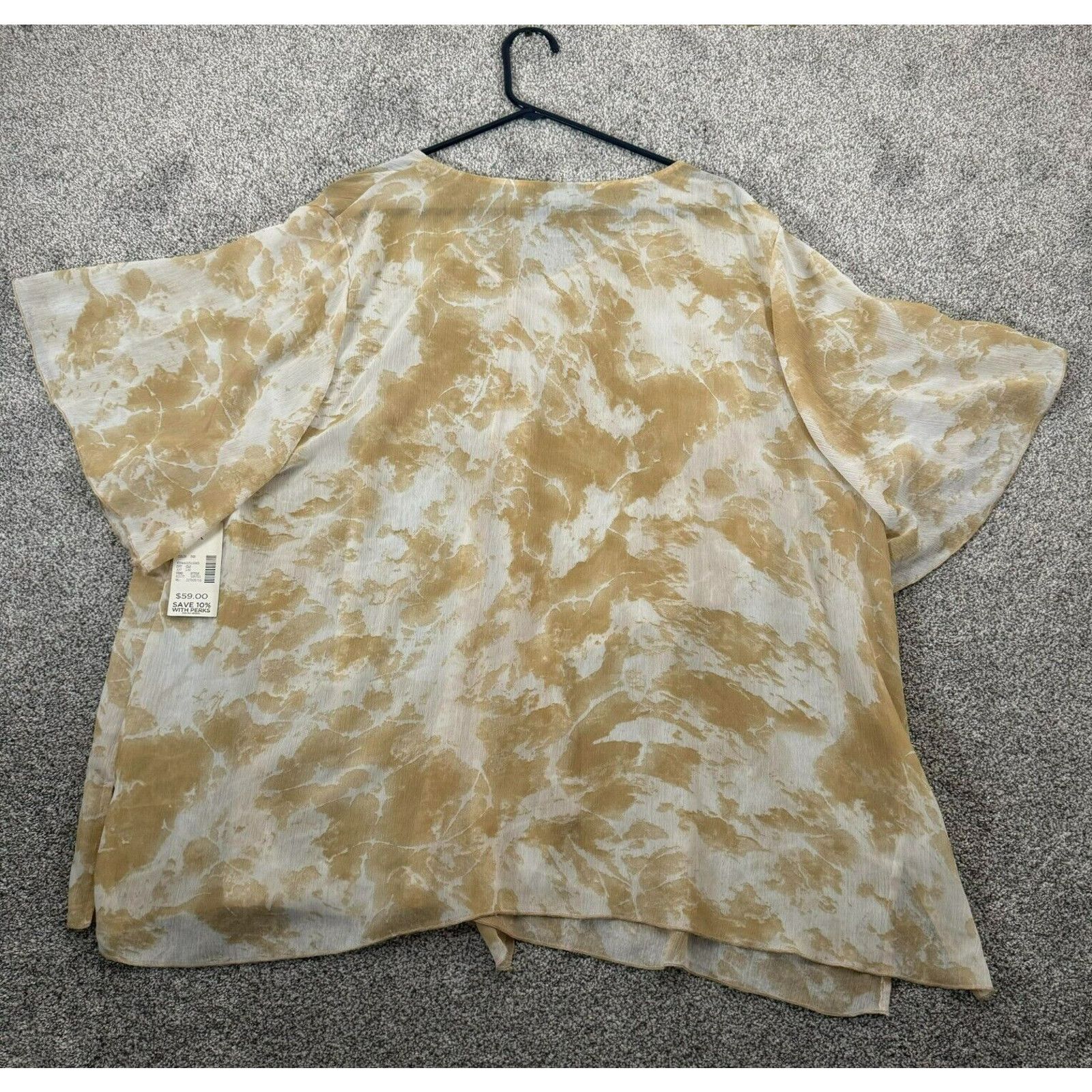 Other Catherines Blouse 3X 26/28 Plus Boho Asymmetrical Watercolor Size 3XL / US 20-22 - 9 Thumbnail