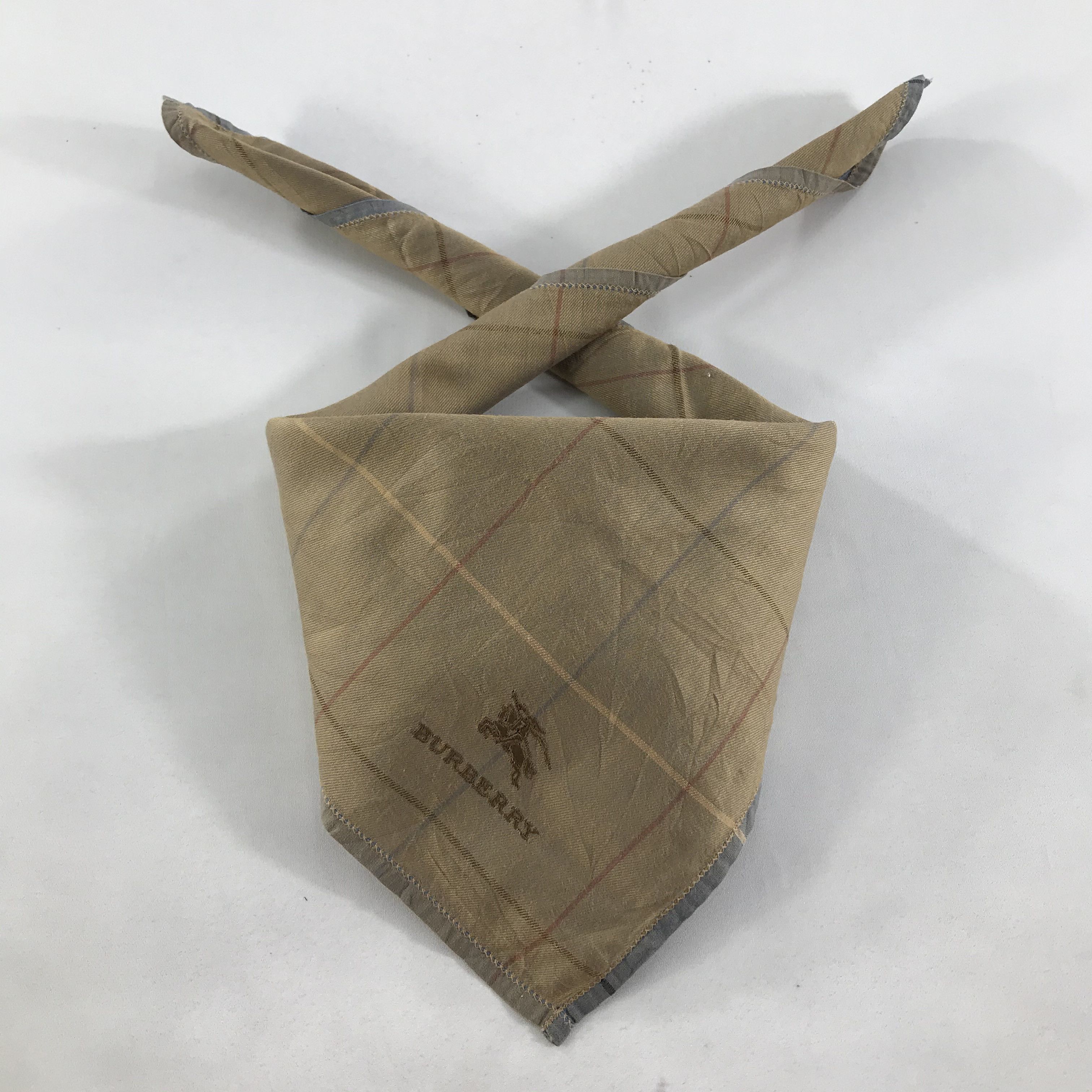 Burberry × Vintage Burberry Bandana / Handkerchief / Neckerchief - S1617 Size ONE SIZE - 3 Thumbnail
