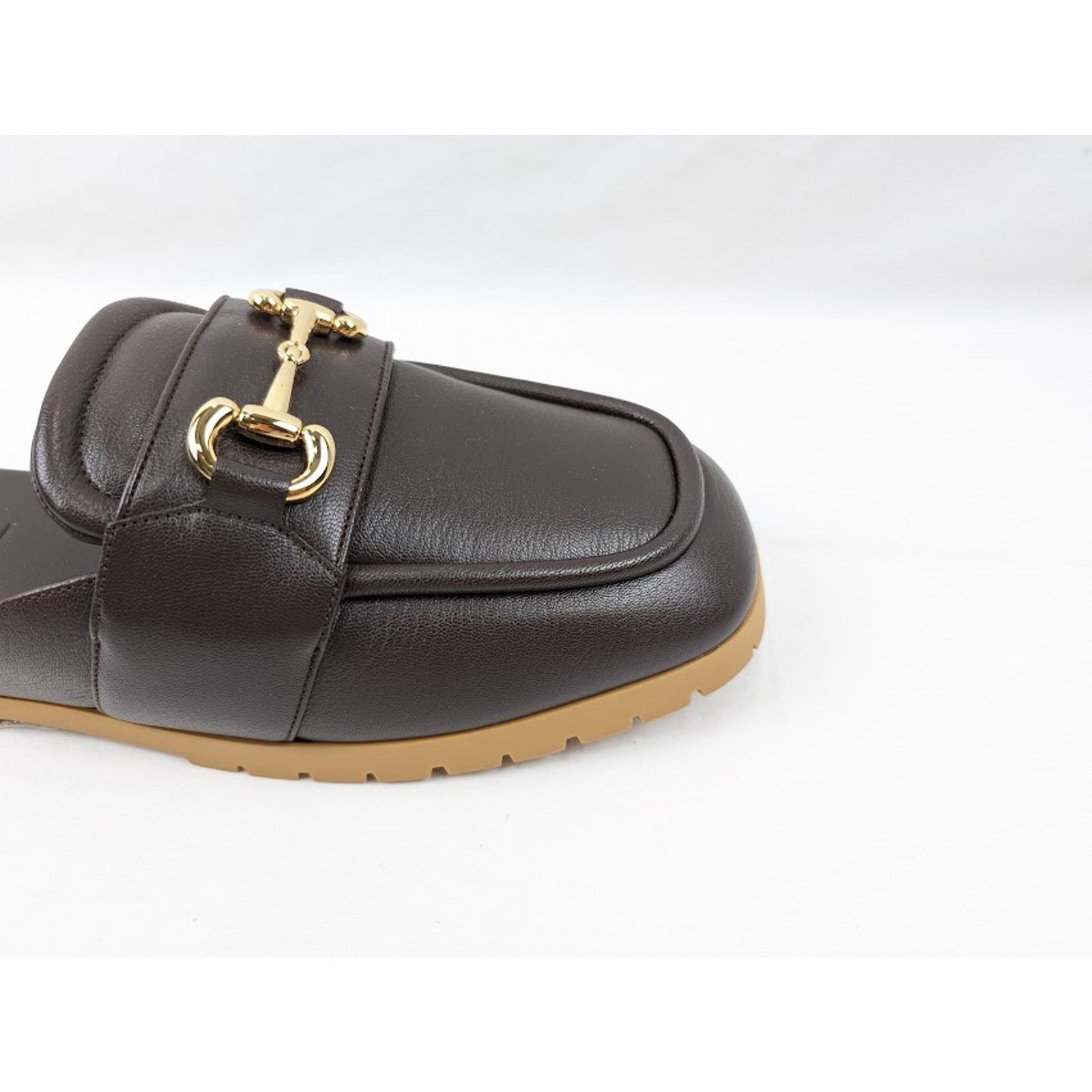 Gucci o1rshd1 Horsebit Open Back Loafers in Brown Size US 10 / EU 43 - 3 Thumbnail