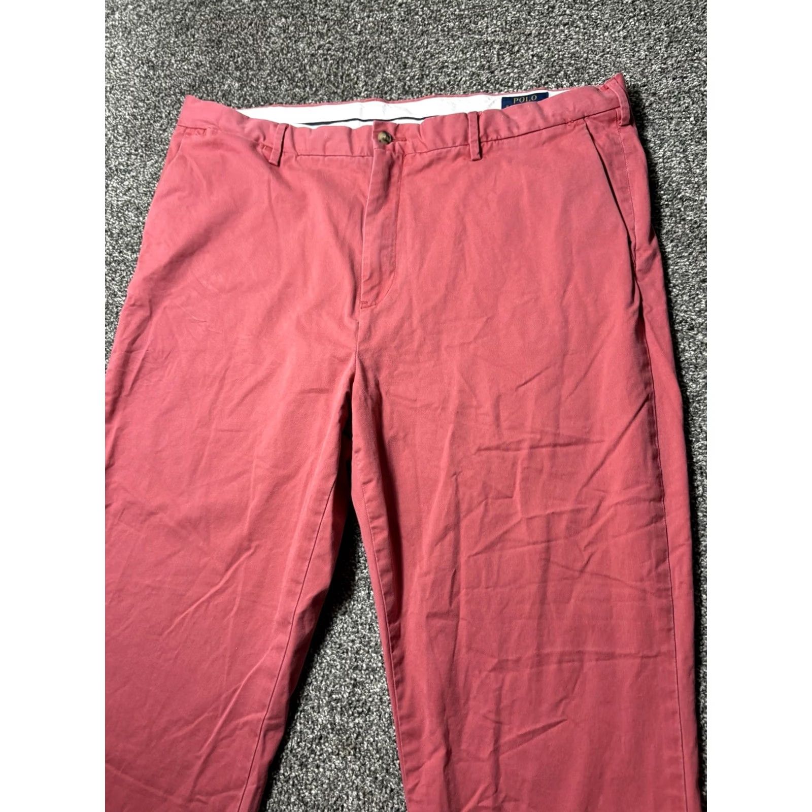 Polo Ralph Lauren Polo Ralph Lauren Chino Pants Mens 40x32 Pink Cotton Blend Stretch Straight Fit - Vintage - Business Casual Size US L / EU 52-54 / 3 - 3 Thumbnail