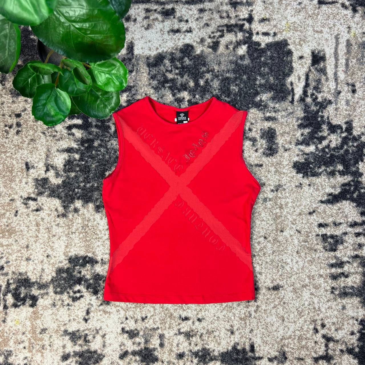 Versace Jeans Couture Versace Jeans Couture Big Logo Luxury Y2K Tank Top Size M / US 6-8 / IT 42-44 - 1 Thumbnail