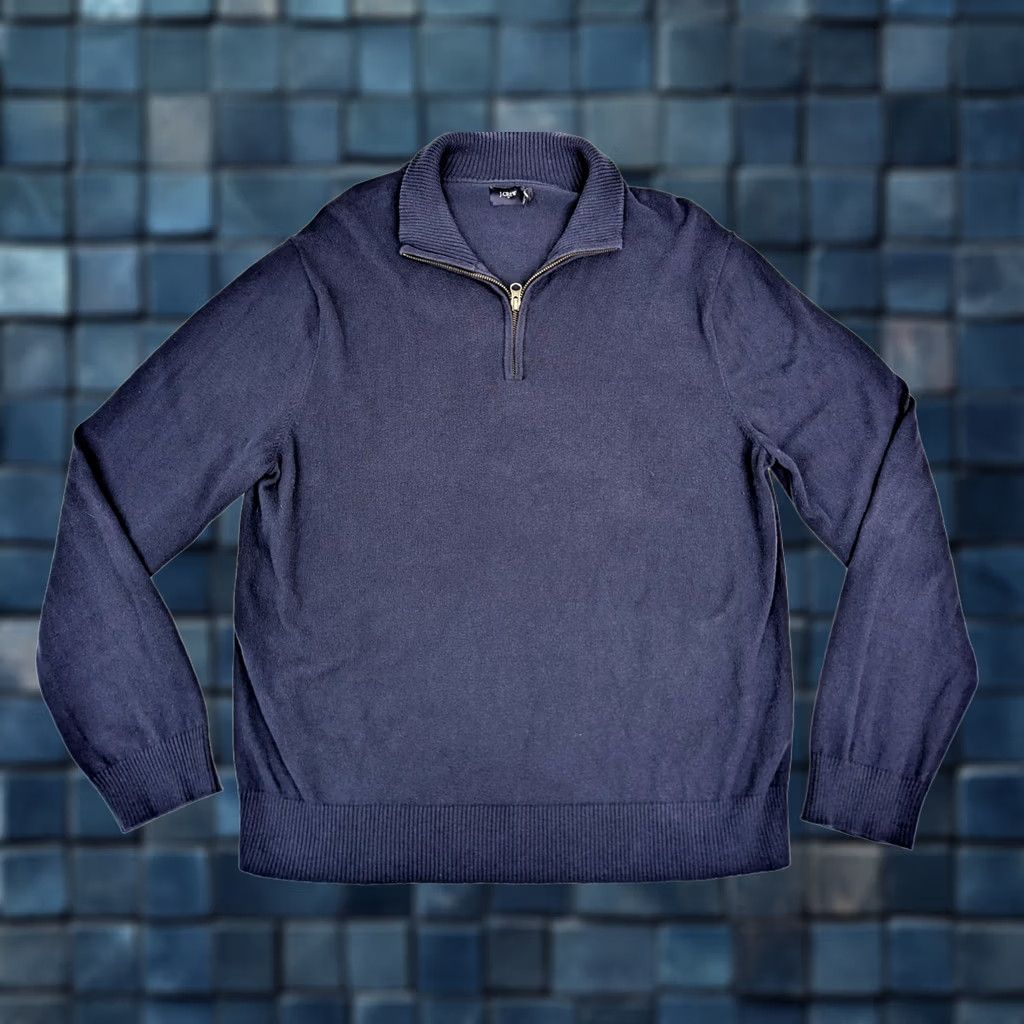 J.Crew J.CREW Harbor Cotton Merino Wool 1/4 Zip Pullover Sweater Men XL Navy Blue Size US XL / EU 56 / 4 - 1 Thumbnail