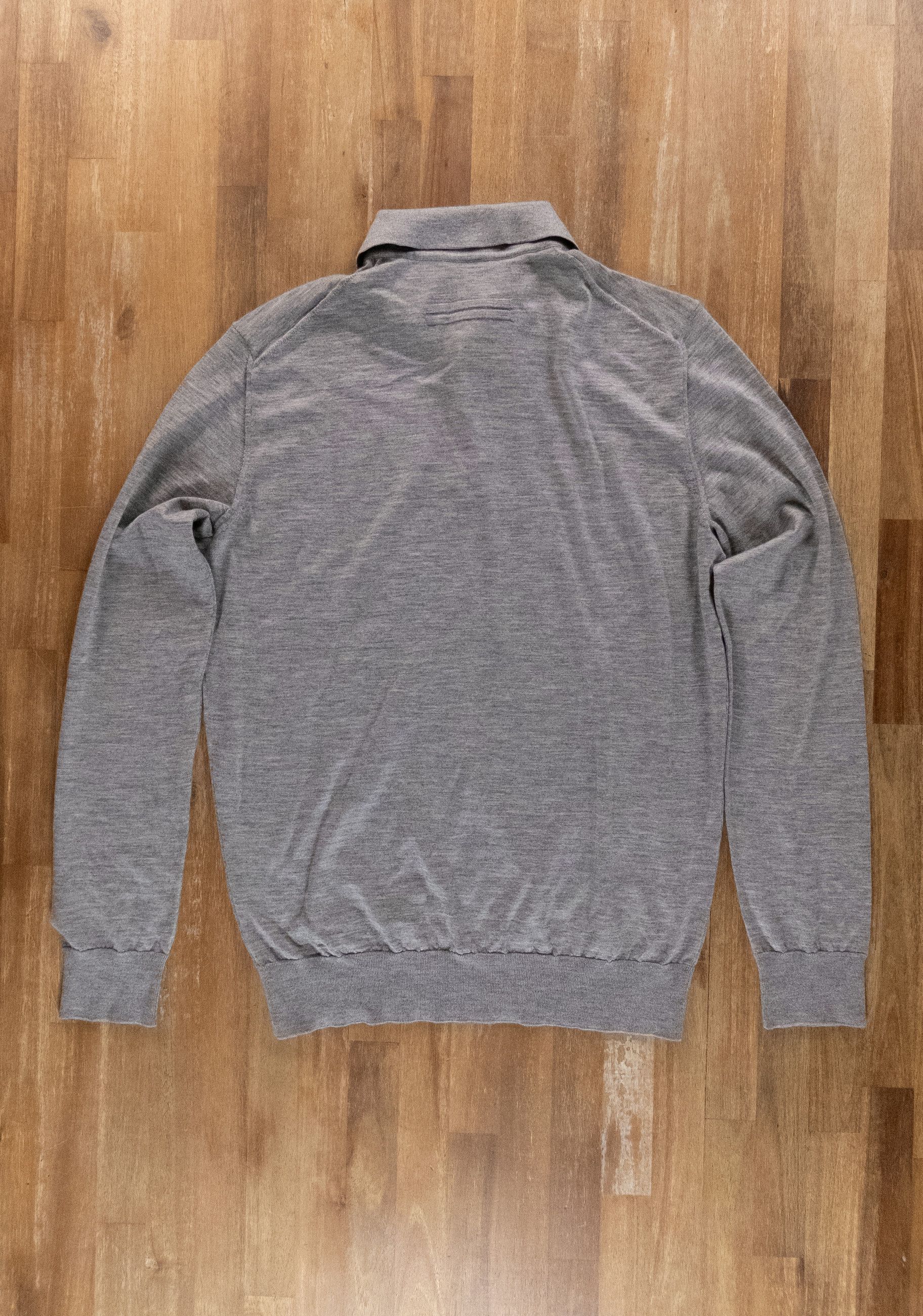 Ermenegildo Zegna ZEGNA gray Cashseta cashmere silk polo sweater Medium Size US M / EU 48-50 / 2 - 10 Thumbnail