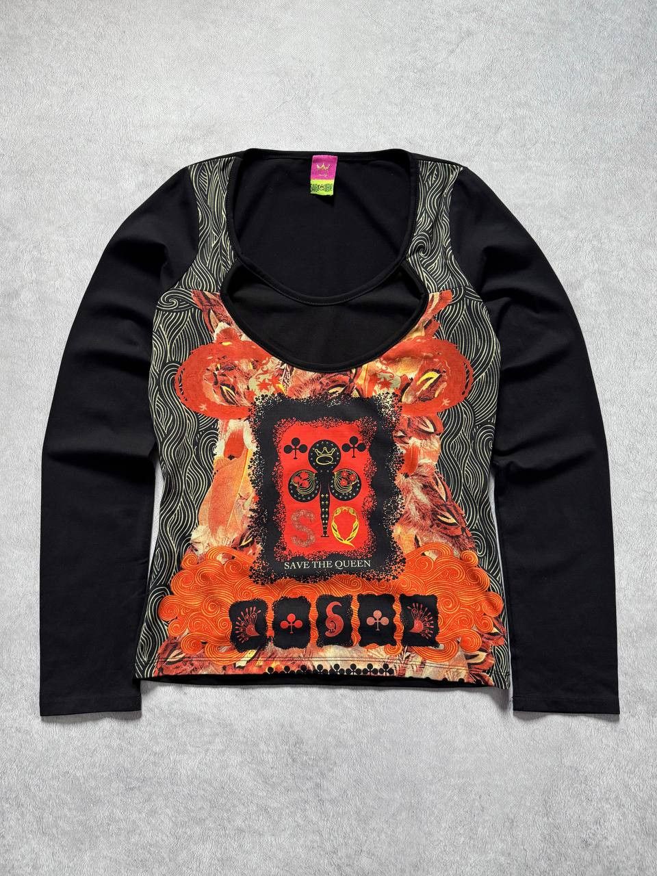 Jean Paul Gaultier Save The Queen Multicolor Longsleeve Top Cop Copine Japanese Size L / US 10 / IT 46 - 1 Thumbnail