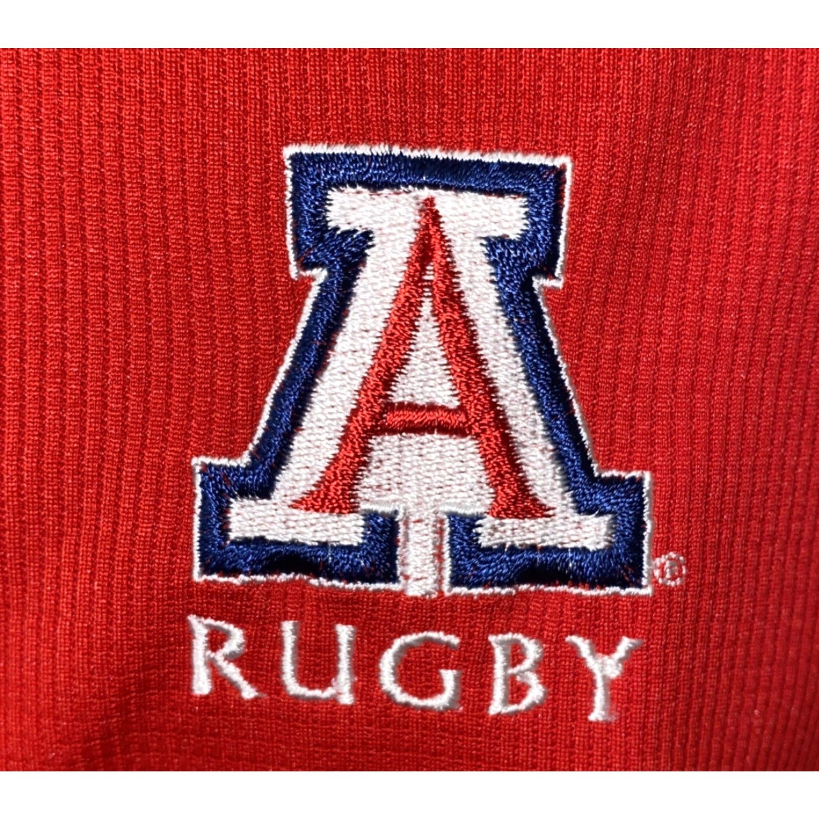 Nike Nike Dri-Fit Rugby Polo Shirt Shirt Mens U Of A Red 2XL Nike Polo Short Sleeve 100% Polyester Regular Sized Mens Red Rugby polo Dri-Fit Size US XXL / EU 58 / 5 - 4 Thumbnail
