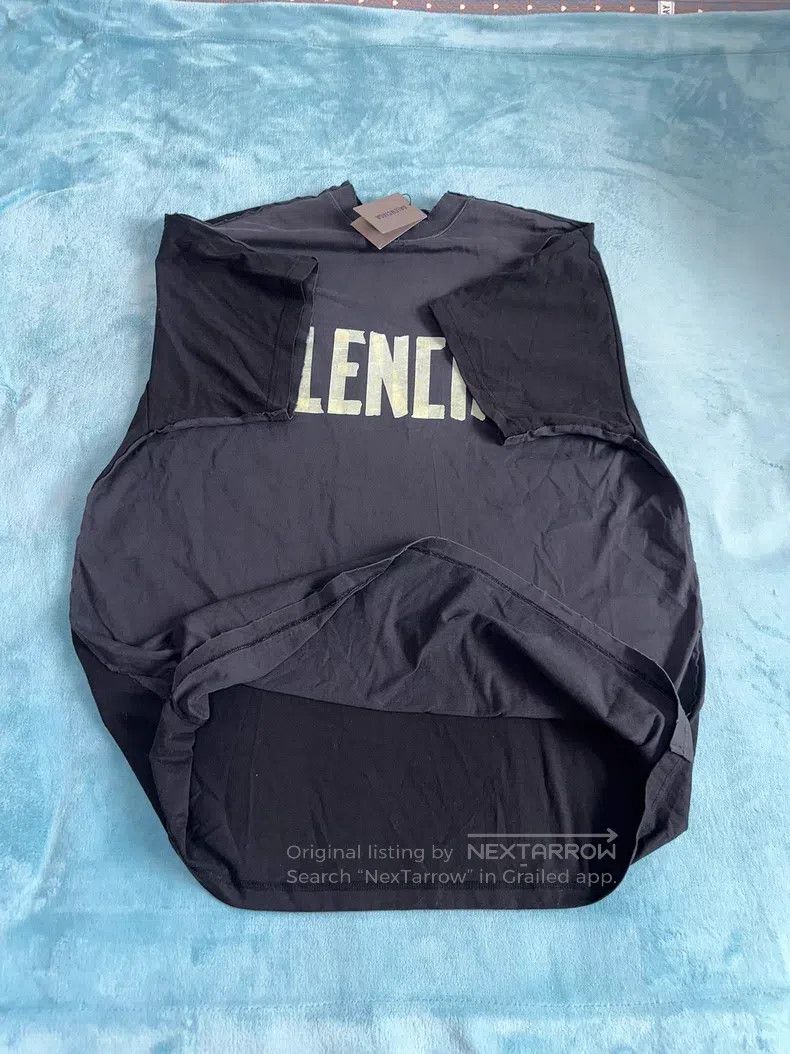 Balenciaga Balenciaga Tape Letter LOGO Printed Round Neck Short Sleev Size US L / EU 52-54 / 3 - 4 Thumbnail