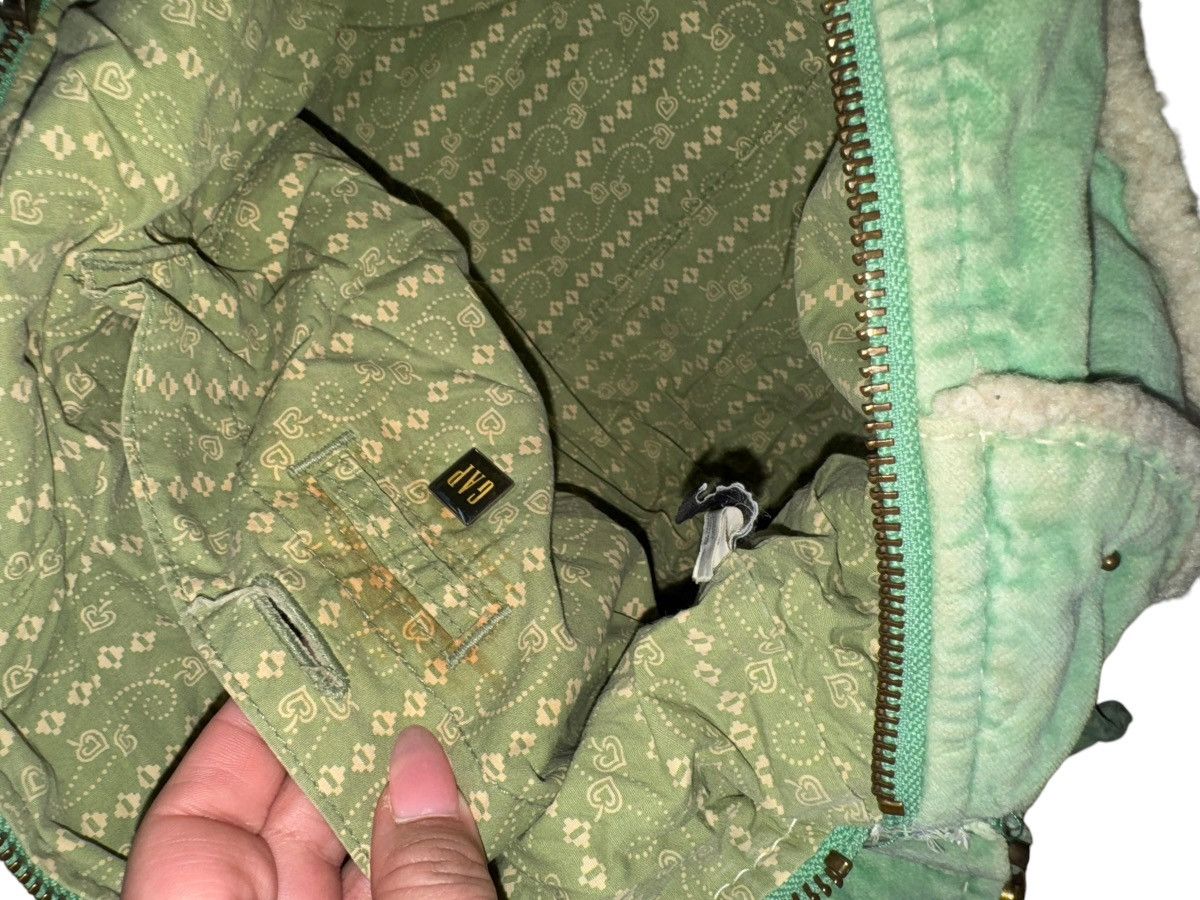 Gap × Vintage Y2K GAP Vintage Velvet Messenger Bag Green Handbag Size ONE SIZE - 9 Thumbnail