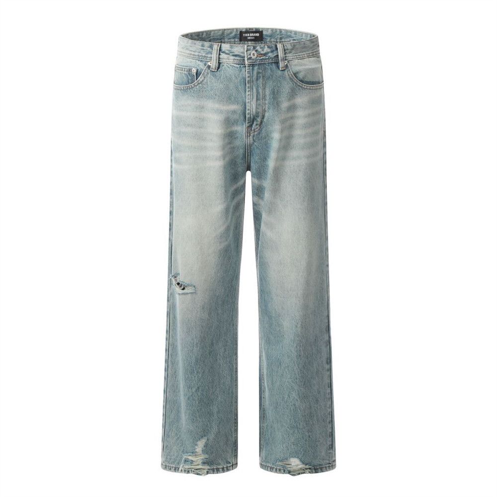 Japanese Brand × Jean Trendy distressed casual washed jeans for men Size US 32 / EU 48 - 1 Thumbnail