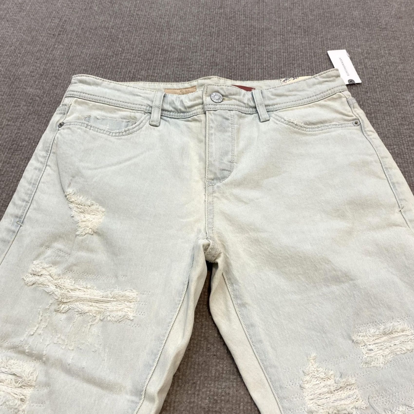 Vintage Pilcro Jeans Womens 26 Blue Slim Boyfriend Distressed Boho Stretch Fits 31x30 Size 26" / US 2 / IT 38 - 2 Thumbnail