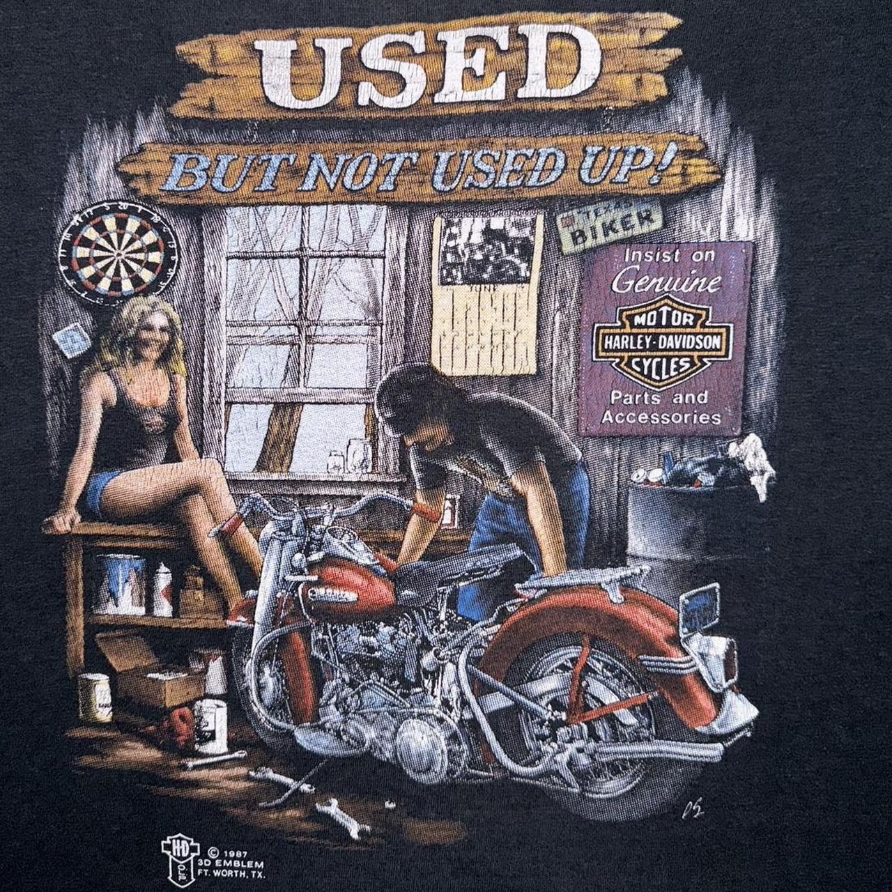 Harley Davidson × Vintage 1987 Harley Davidson 3-D Emblem 3D Used But Not Used Up Tee Size US XXL / EU 58 / 5 - 3 Thumbnail