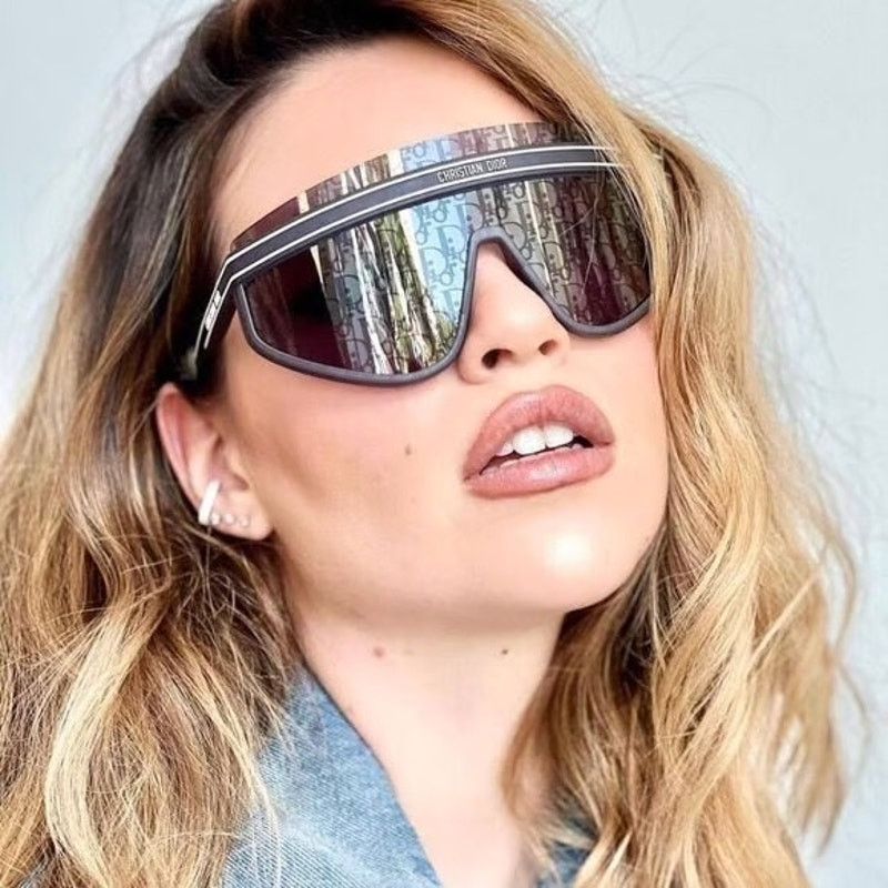 Dior NEW Dior DiorClub M2U Shield Mask Sunglasses Blue Logo Size ONE SIZE - 11 Thumbnail