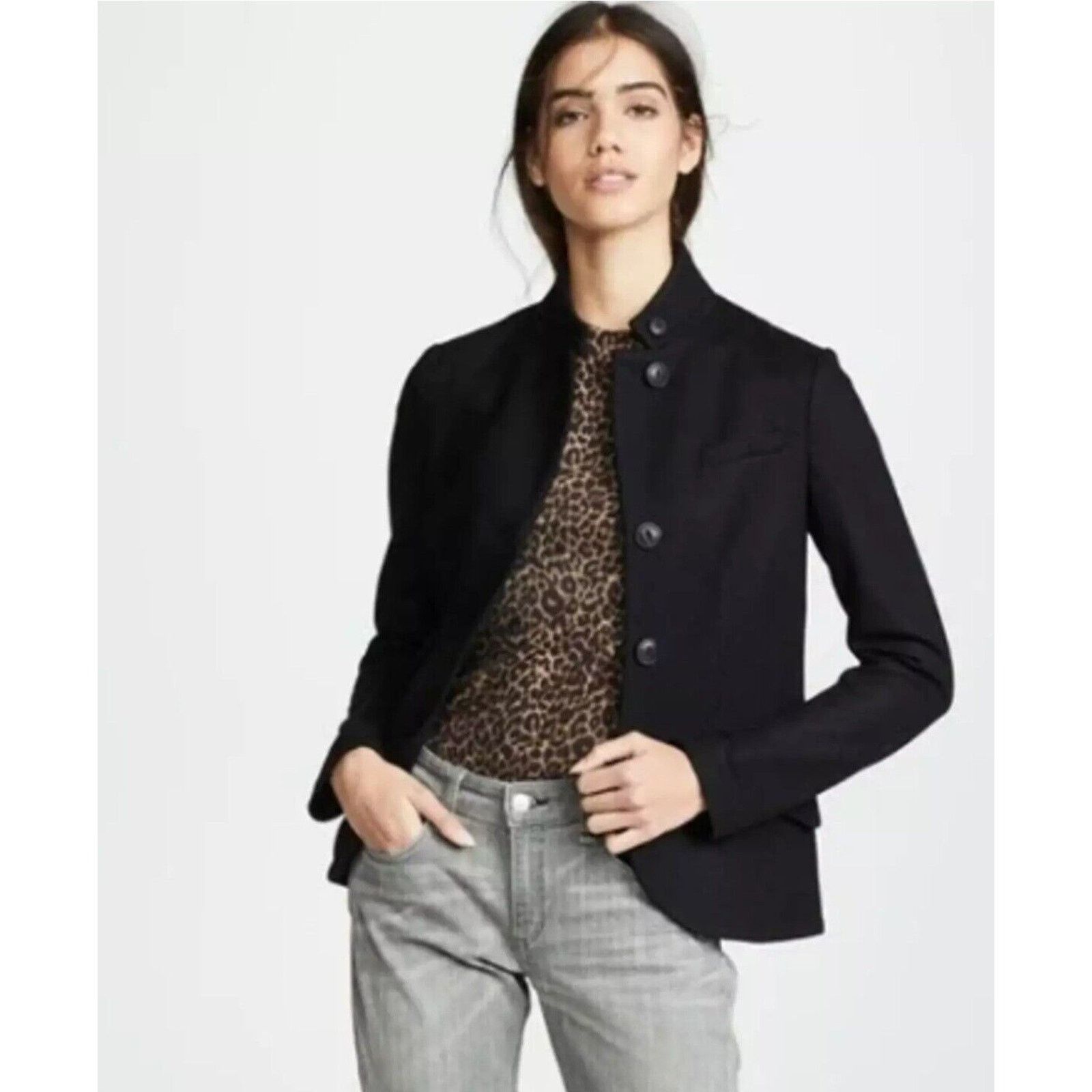 Rag & Bone Rag & Bone Slade Blazer in Black Size 6 Button Front Jacket Size M / US 6-8 / IT 42-44 - 9 Thumbnail