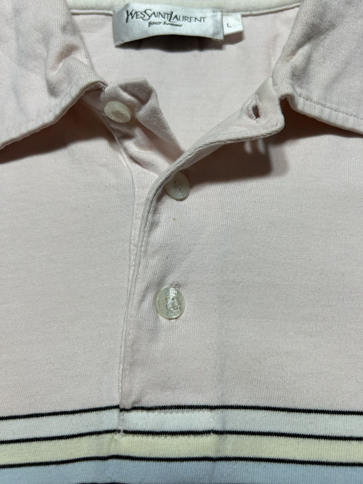 Yves Saint Laurent YSL Yves Saint Laurent Striped Polo Size US L / EU 52-54 / 3 - 7 Thumbnail