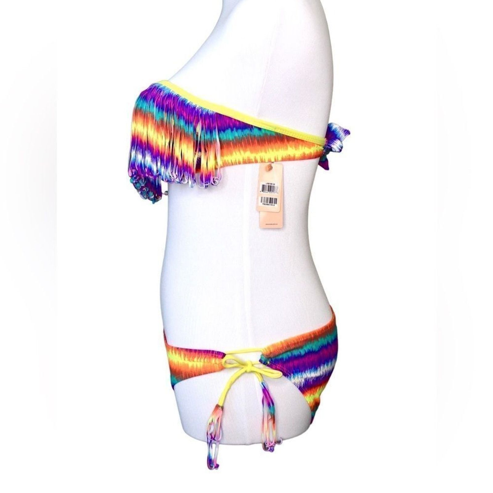 Other Eve's Temptation Psychedelic Fringed Bikini Swimsuit SMALL Size S / US 4 / IT 40 - 5 Thumbnail