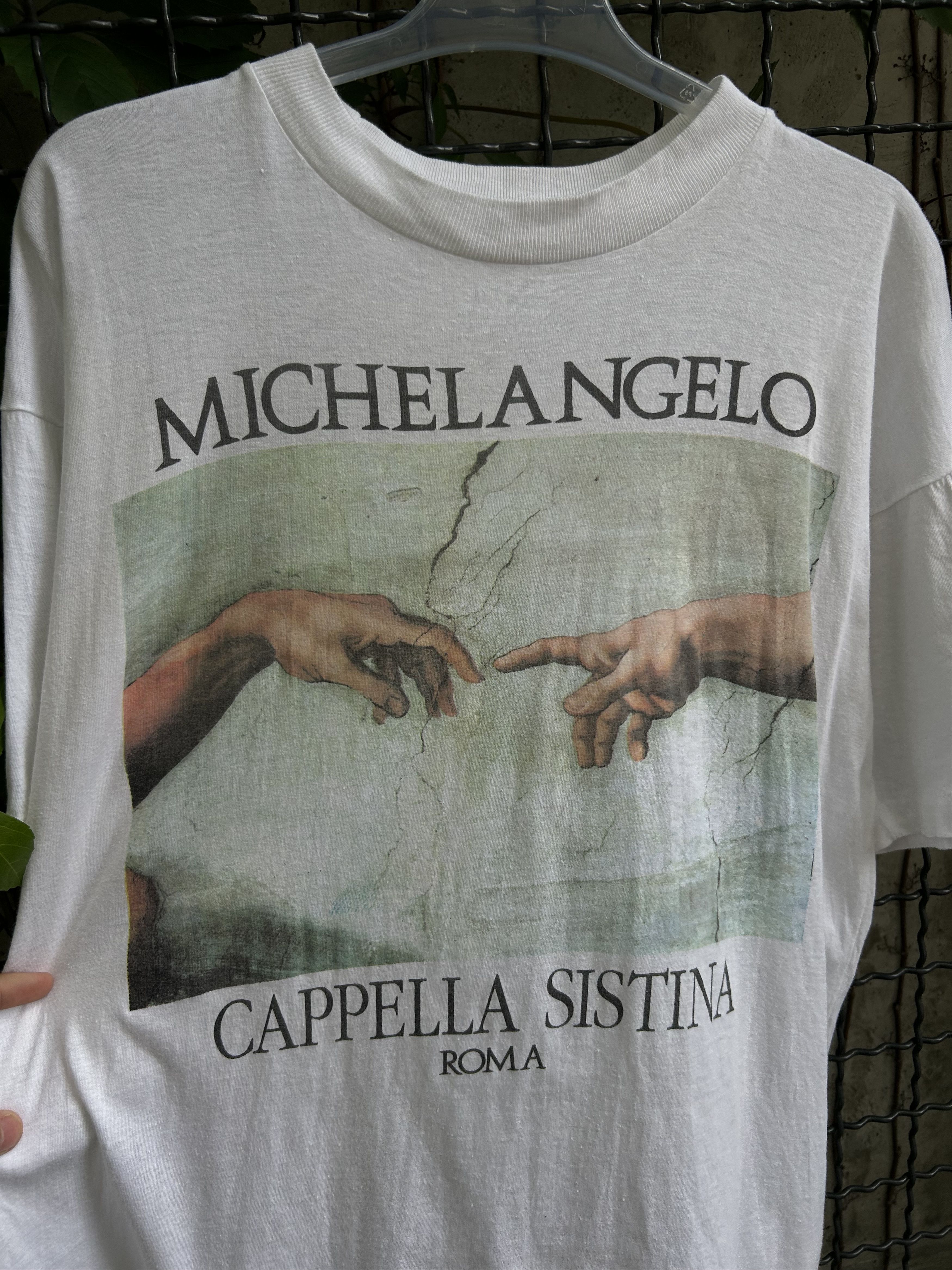 Vintage Vintage 90s Michelangelo Chapella Sistina Roma Art T-shirt Size US L / EU 52-54 / 3 - 3 Thumbnail