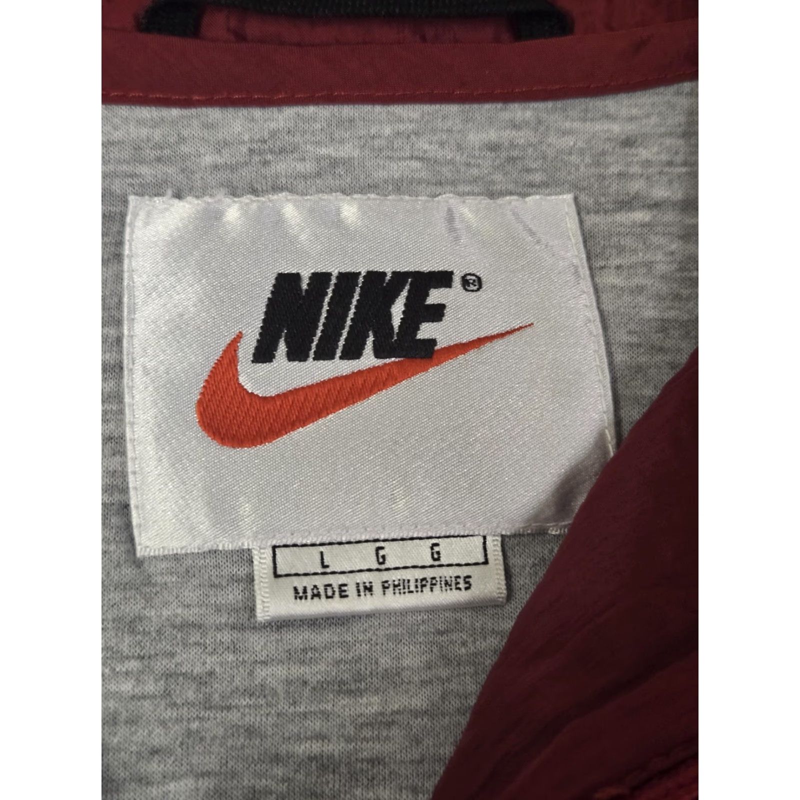 Nike VINTAGE Nike Jacket Mens Large Red Blue Swoosh Track Full Zip Windbreaker 90s Size US L / EU 52-54 / 3 - 5 Thumbnail