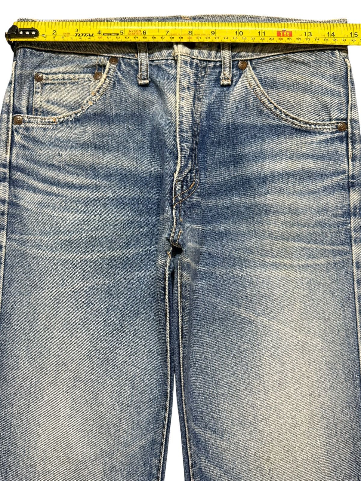 Big John Vintage 90s Big John Faded Wash Wide Leg Bell Bottom Flared Size US 29 - 12 Thumbnail
