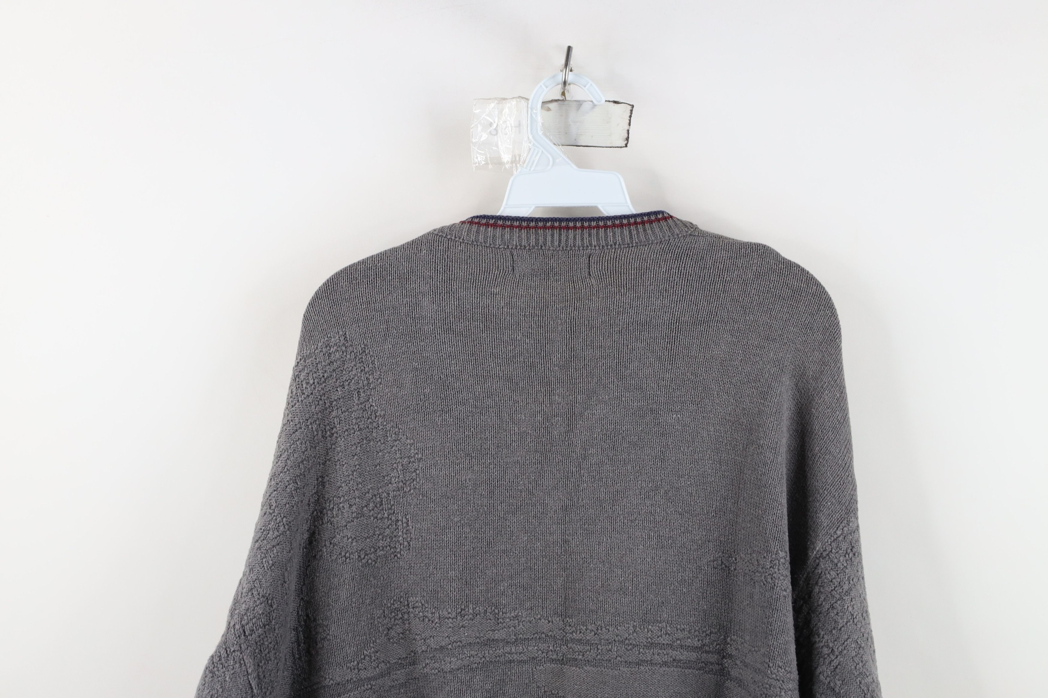 Vintage Vintage 90s Streetwear All Over Print Knit Sweater Gray USA Size US L / EU 52-54 / 3 - 11 Thumbnail