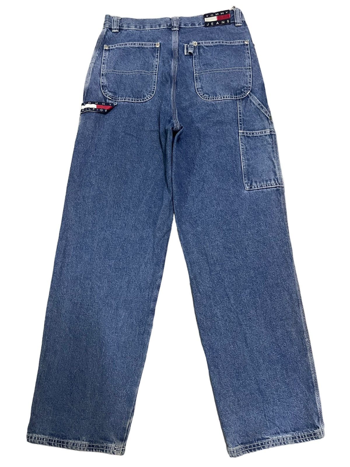 image of Archival Clothing x Tommy Hilfiger Vintage 90's Tommy Hilfiger Jeans Carpenter Baggy Style in Blue,