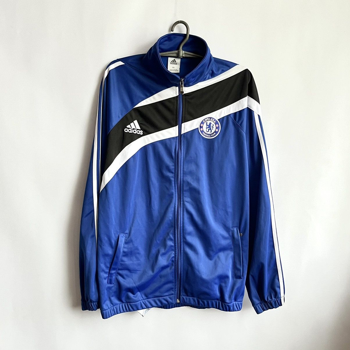 Adidas × Chelsea Soccer × Vintage Vintage Adidas Chelsea 2000s Fleece Jacket Zip Soccer Size US XL / EU 56 / 4 - 1 Thumbnail