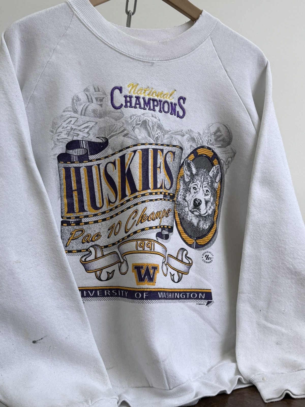 Vintage Vintage 1991 Washington Huskies PAC 10 Champions Sweatshirt Size US L / EU 52-54 / 3 - 2 Thumbnail