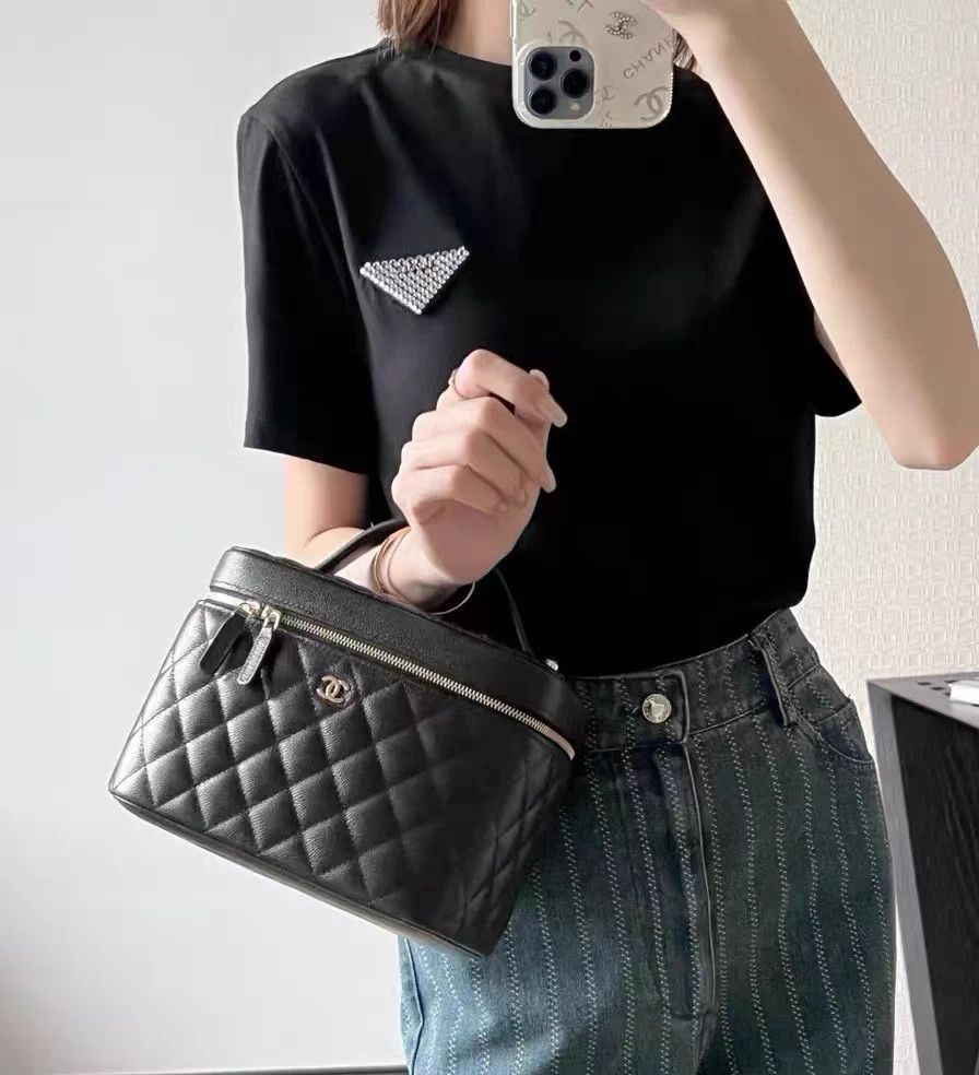Prada Prada Black Crystal Triangle Logo Short Sleeve T-Shirt XS Size XS / US 0-2 / IT 36-38 - 6 Thumbnail