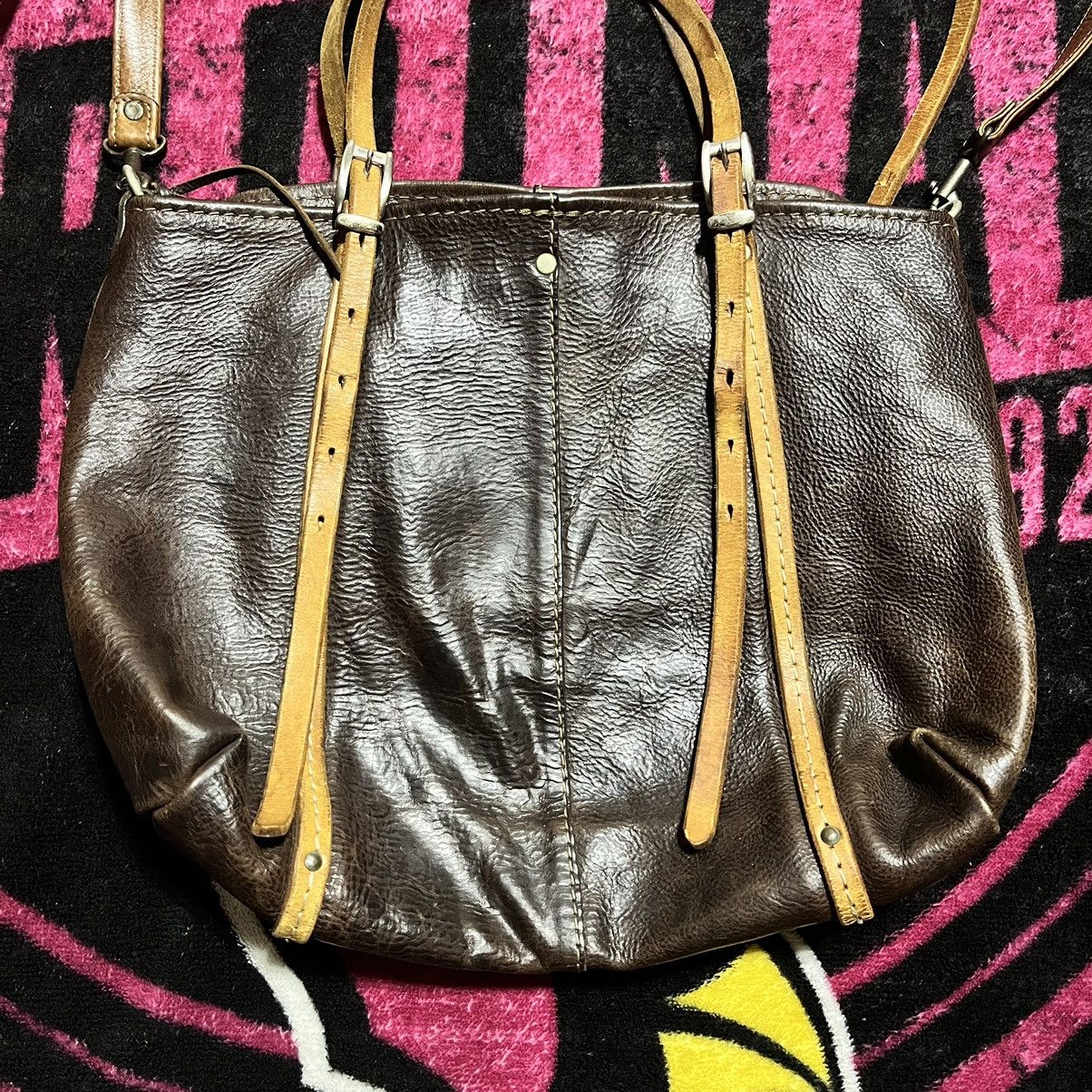 Japanese Brand Herz Japan 2 Way Leather Shoulder / Tote Bag Size ONE SIZE - 3 Thumbnail